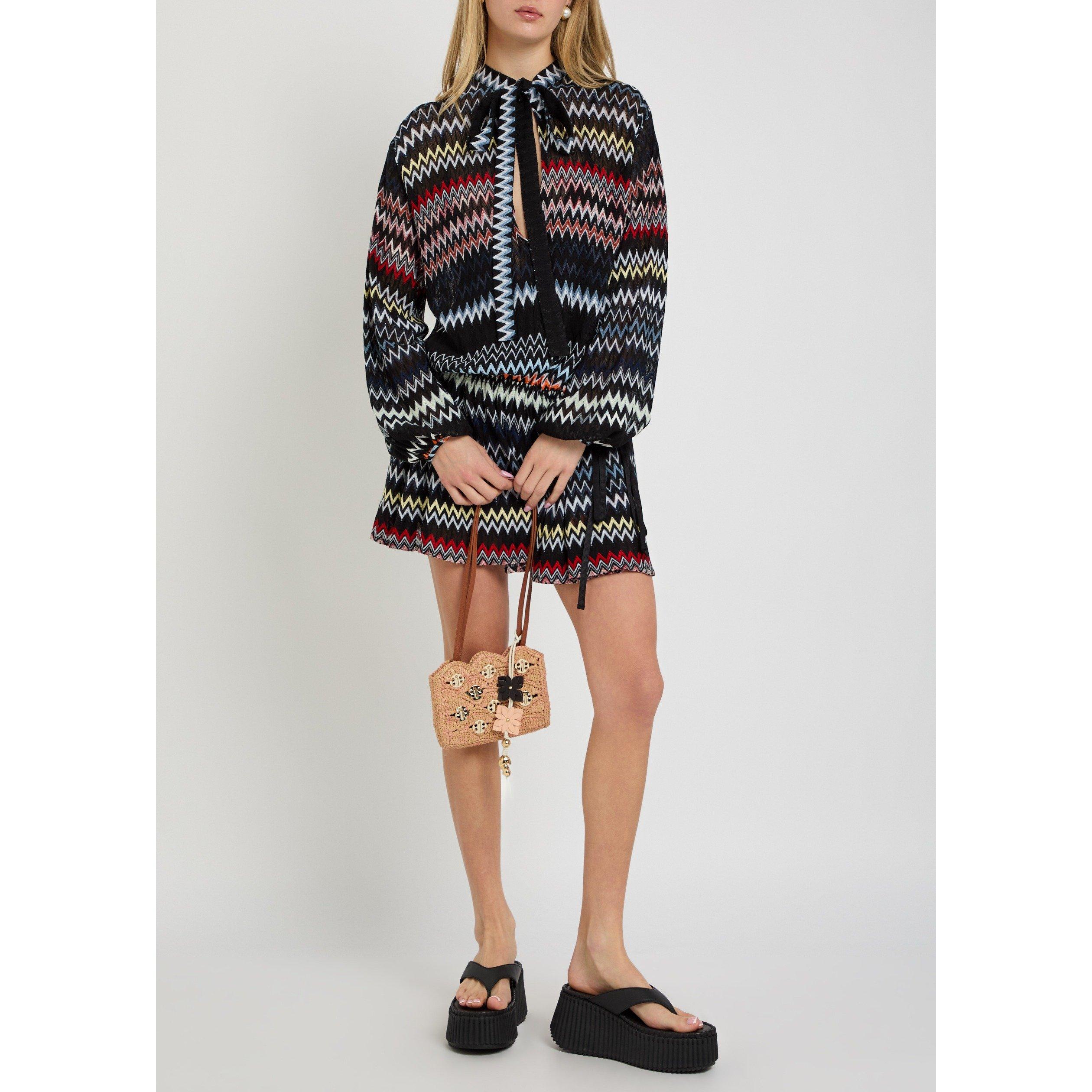 MULTICOLOURED - Missoni - Women's Chevron Knit Short Dress - 5