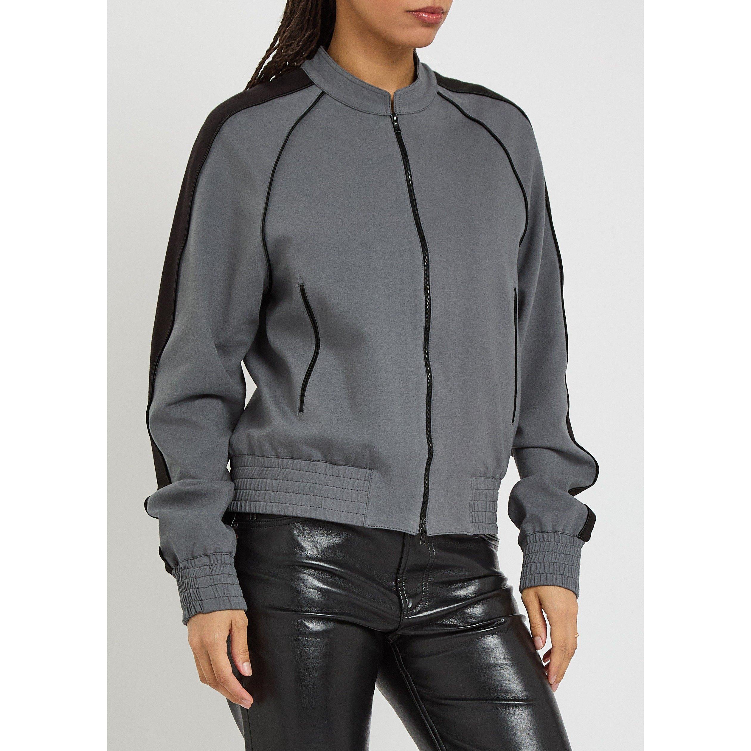 GREY - Aaron Esh - JERSEY VARSITY JACKET - 4