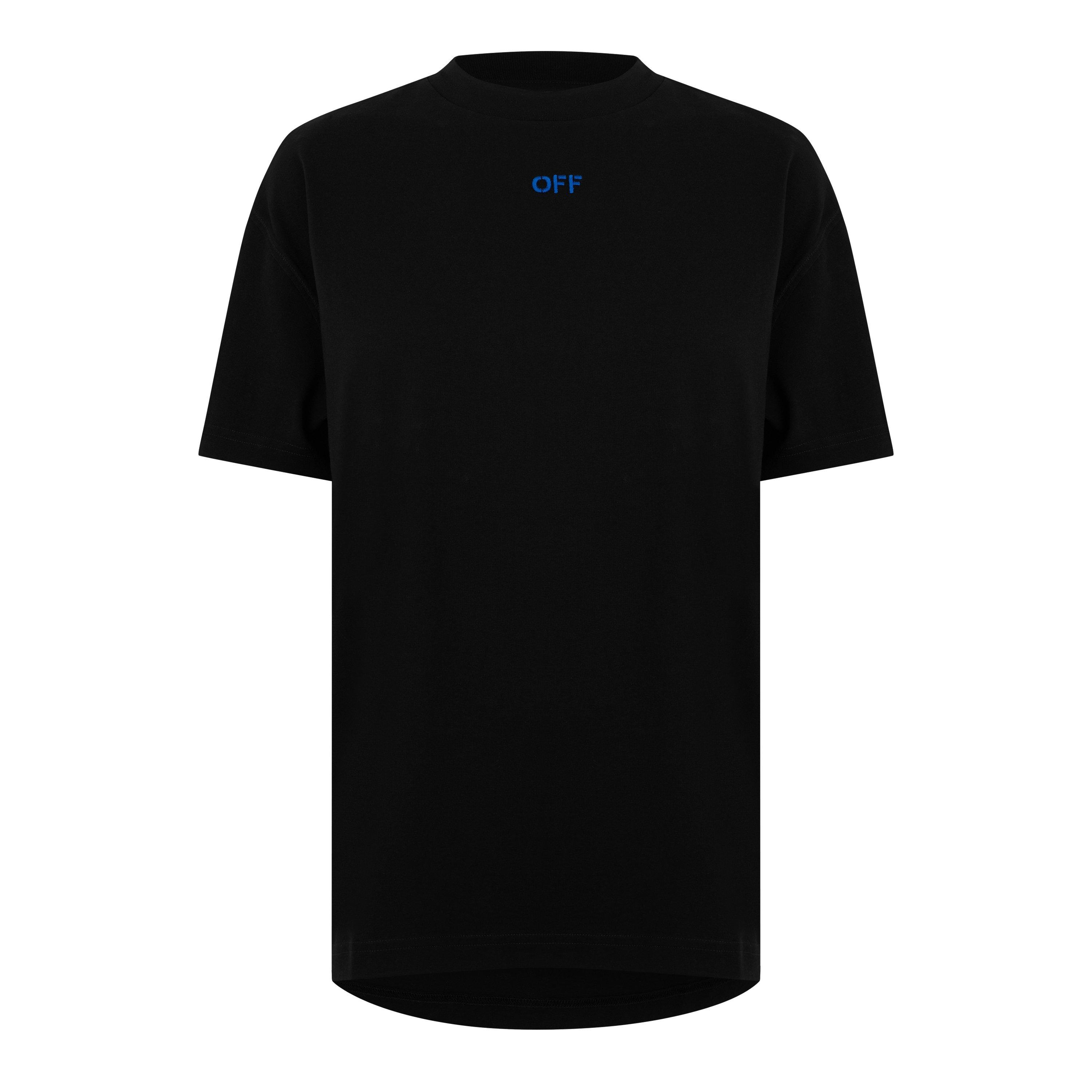 Black - Off White - Women's Arrow Embroidery Contrast Stitch T-shirt - 5