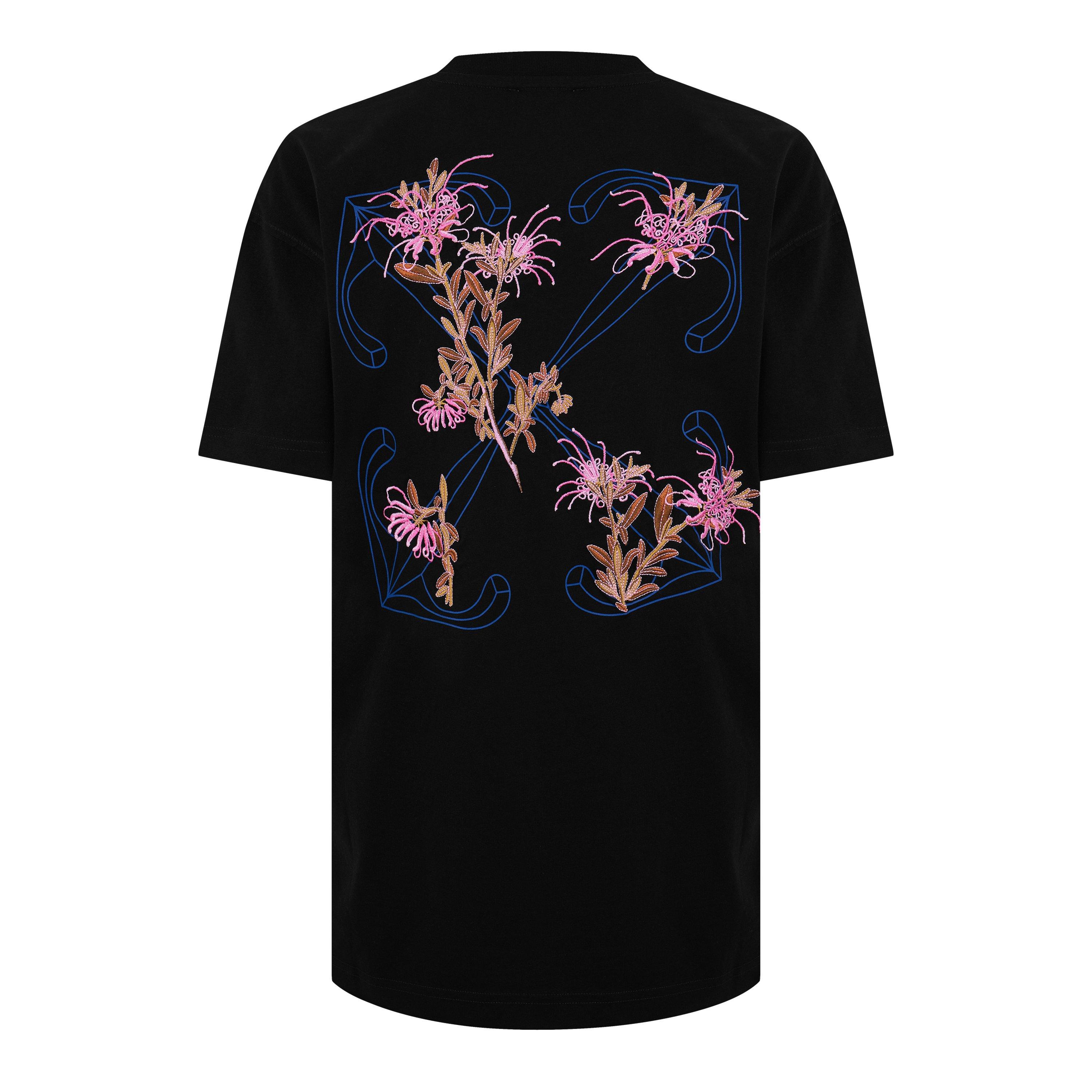 Black - Off White - Women's Arrow Embroidery Contrast Stitch T-shirt - 6