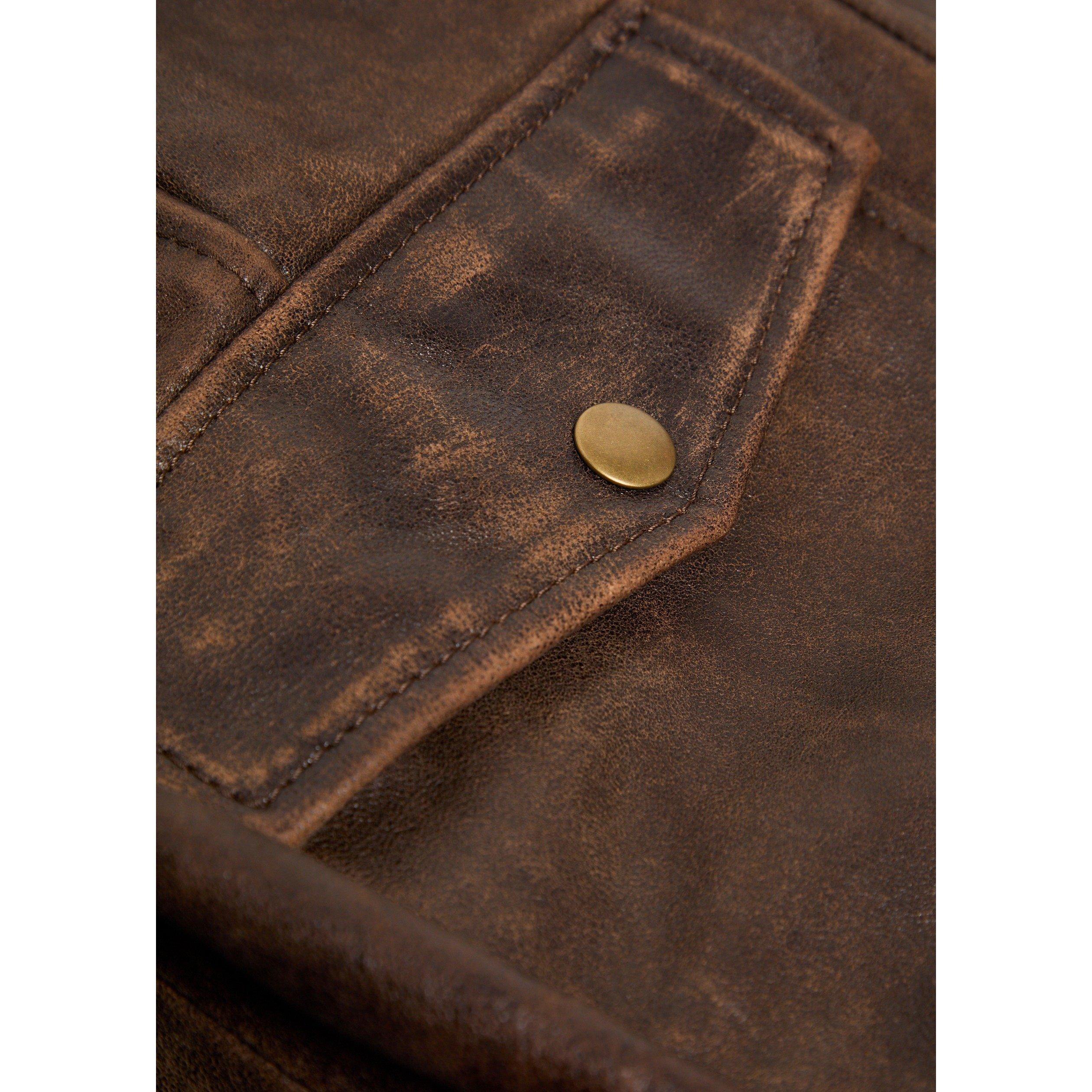 DARK BROWN - Reformation - JKT Veda Daphne Leather Bomber - 4