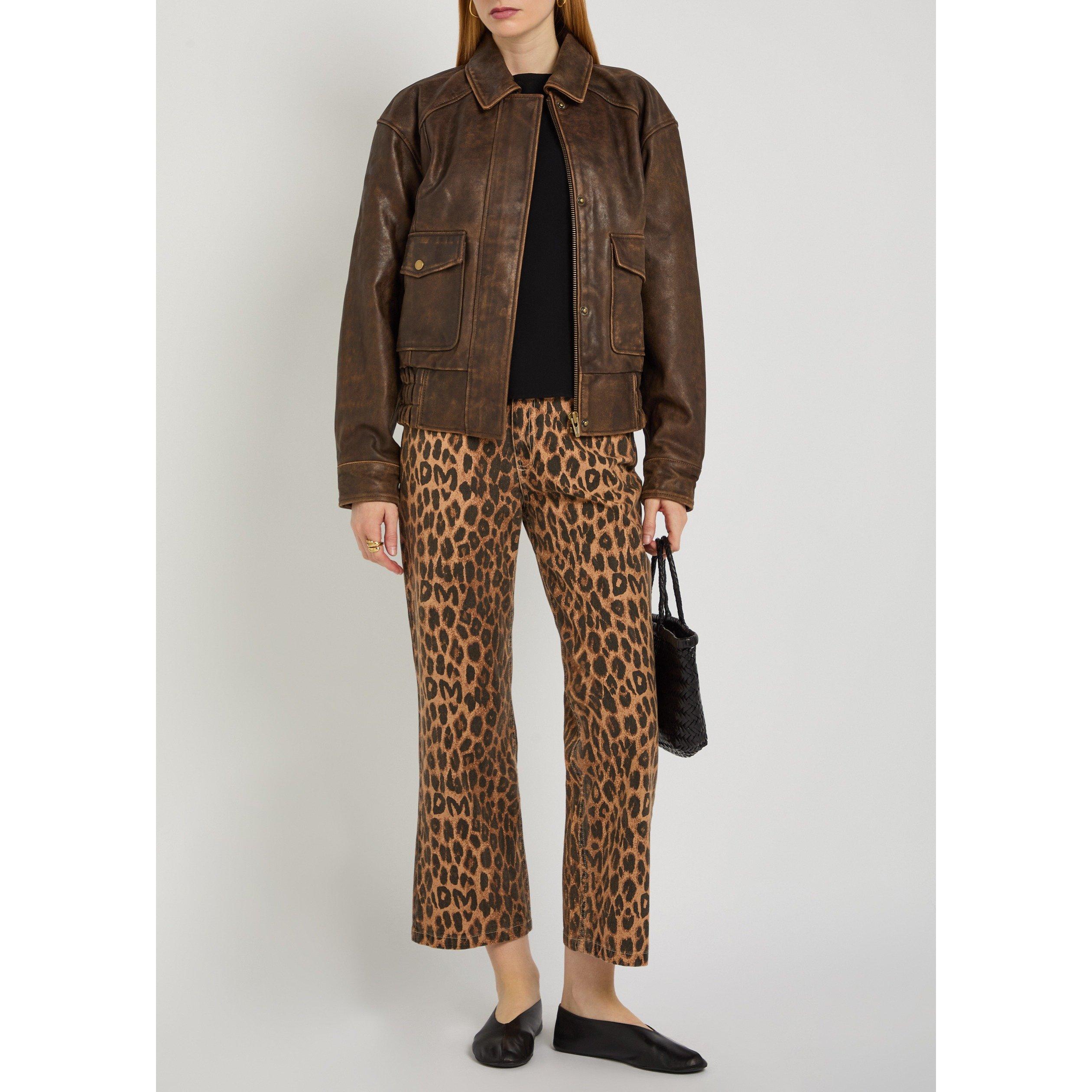 DARK BROWN - Reformation - JKT Veda Daphne Leather Bomber - 5