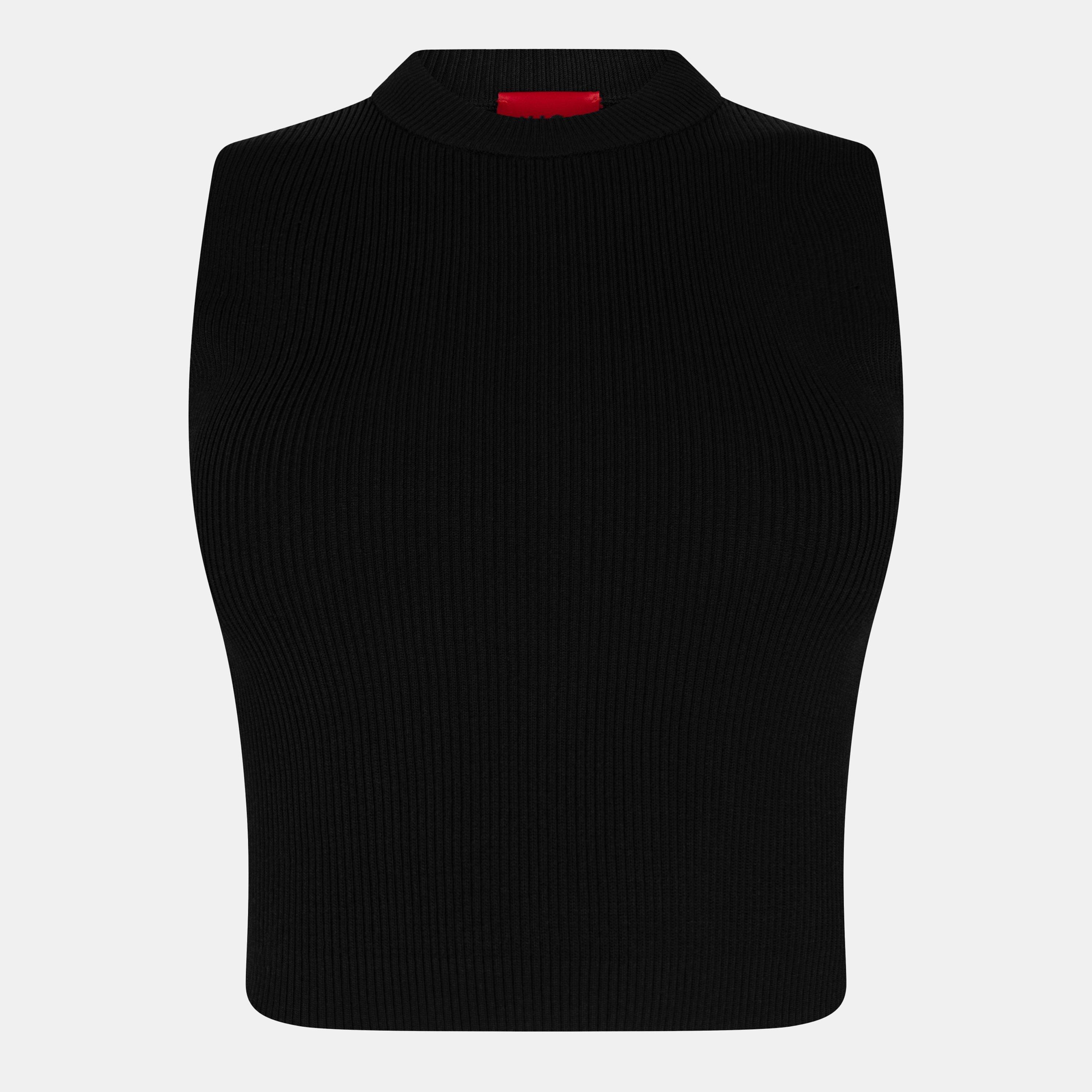 Black - Hugo - Women's Knitted T-Shirt - 1