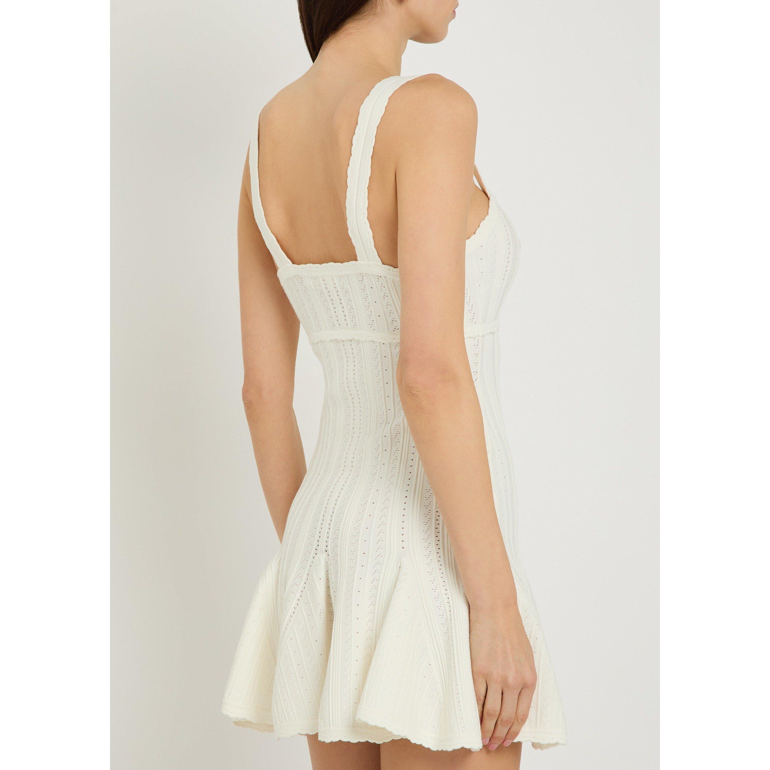 WHITE - LoveshackFancy - Women's Tabatha Viscose Knitted Dress - 3
