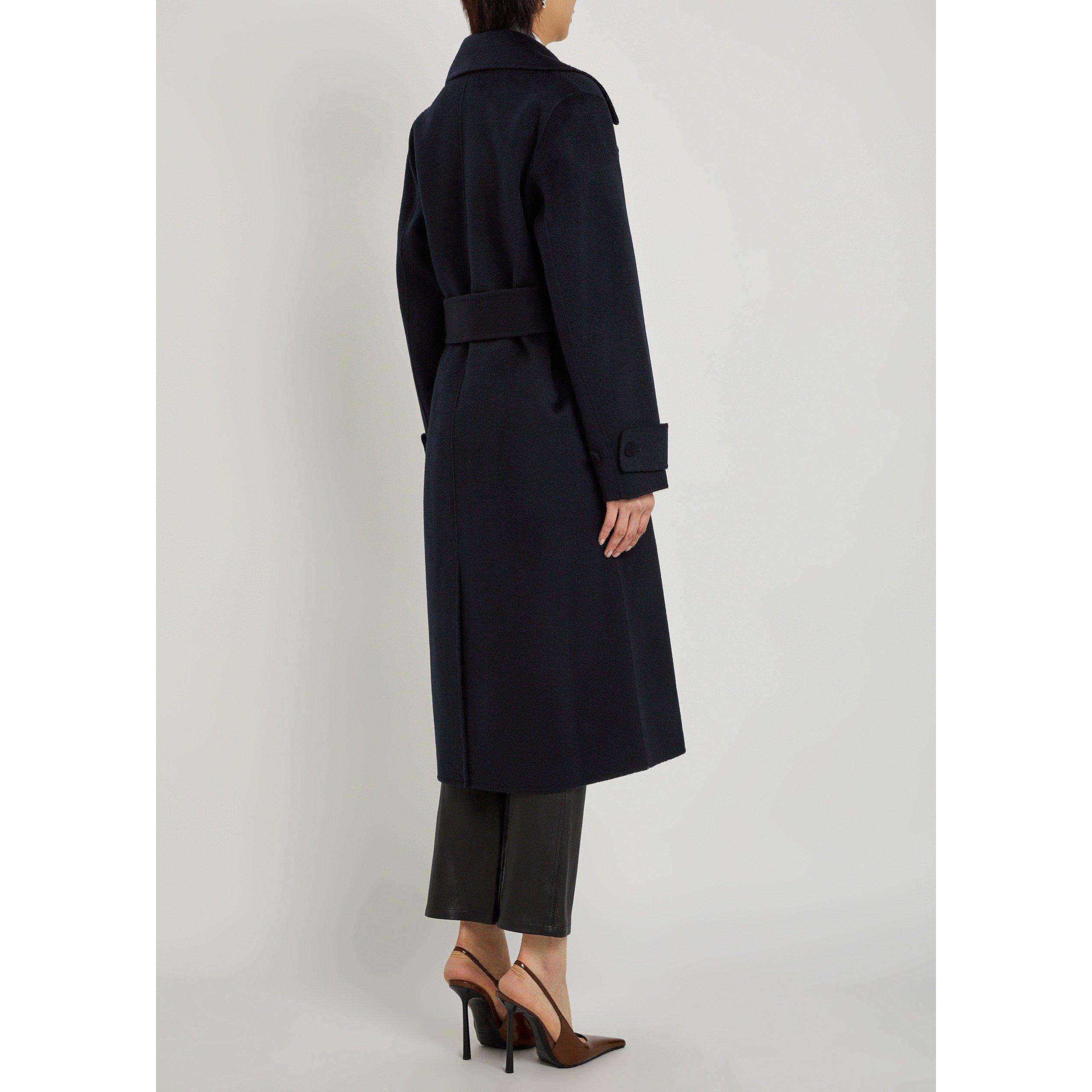 NAVY - Joseph - Women's Arlina Double-Breasted Wool Cashmere Overcoat - 3