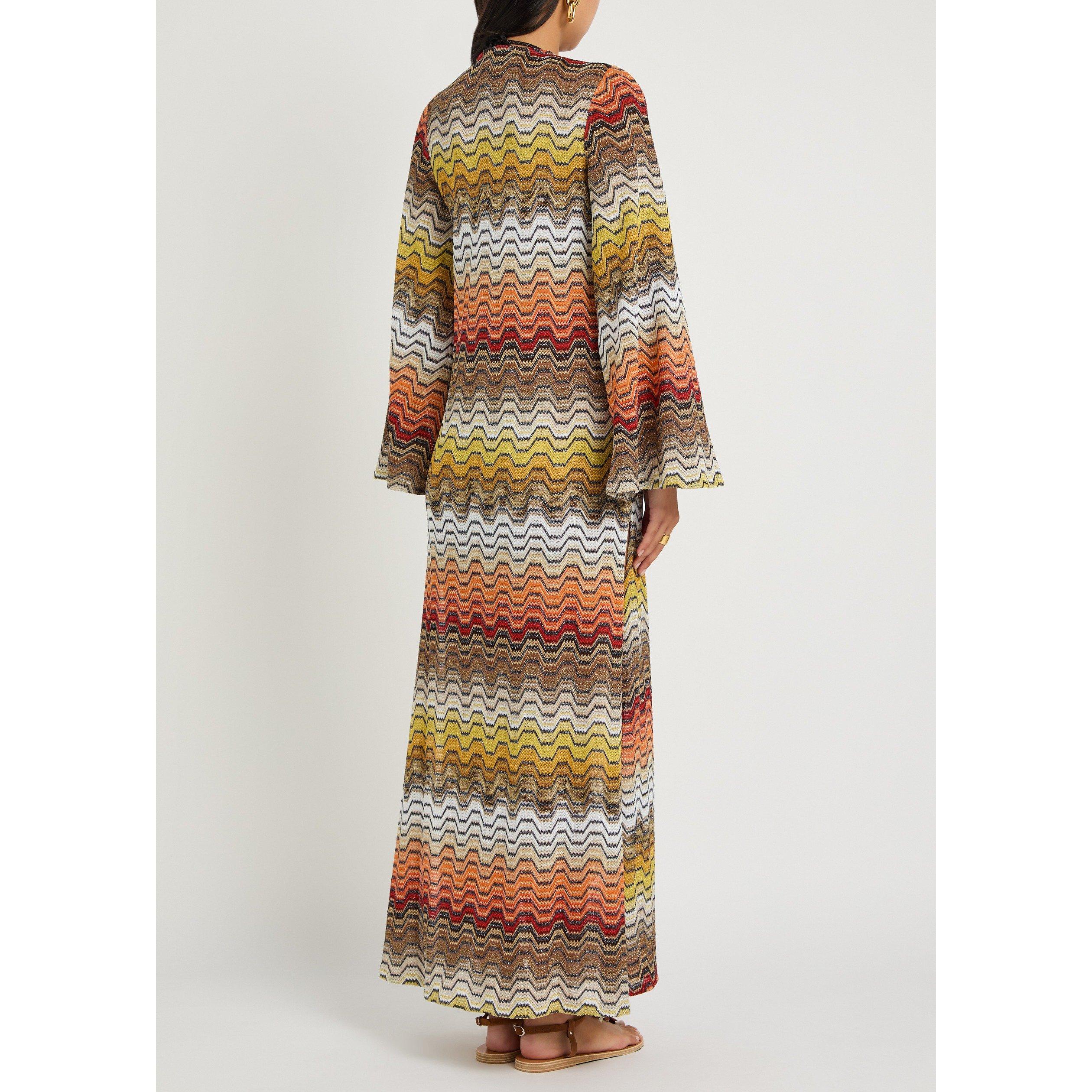 BLACK AND OTHER - Missoni - LD V-NECK COVERUP W LONG SLVS - 3
