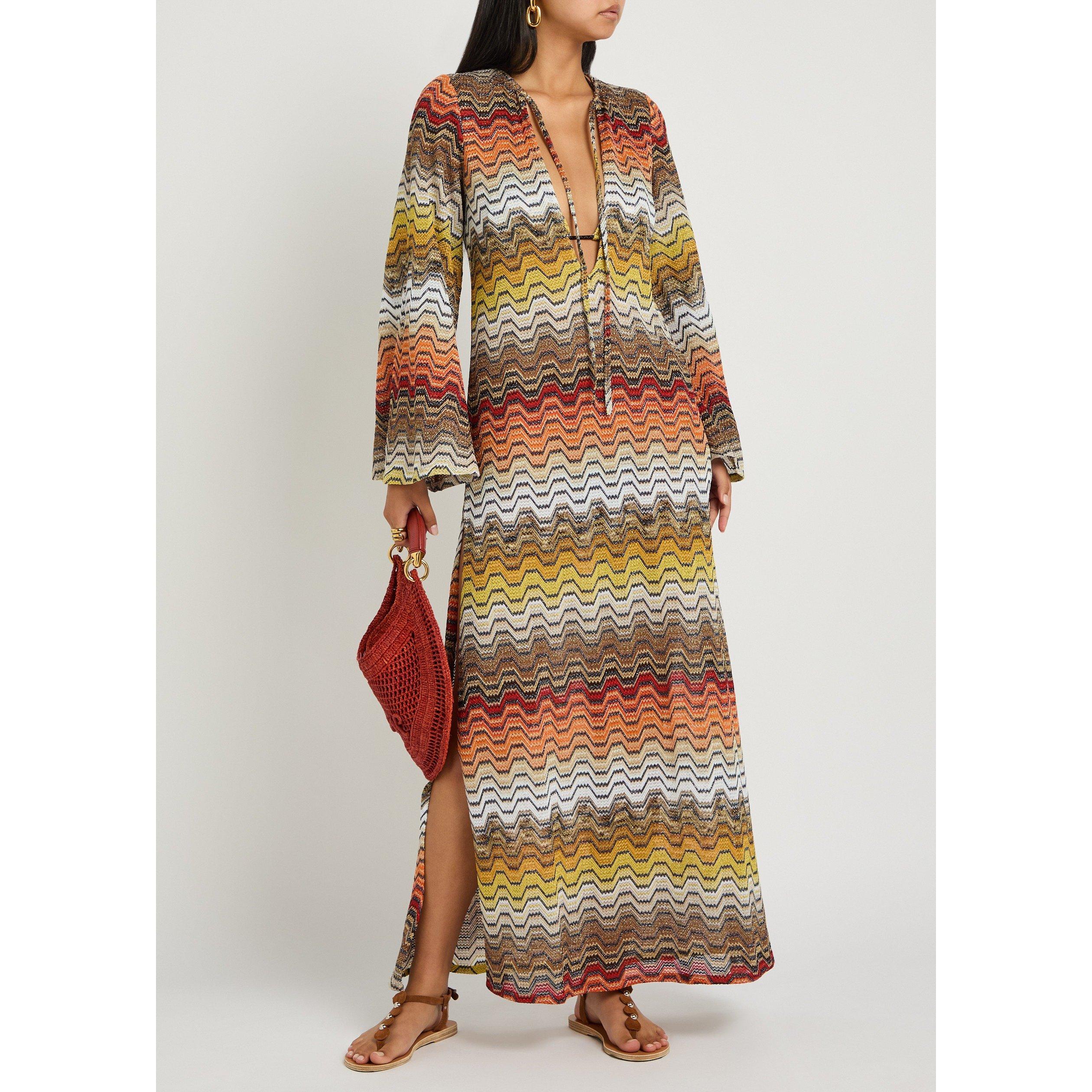 BLACK AND OTHER - Missoni - LD V-NECK COVERUP W LONG SLVS - 5