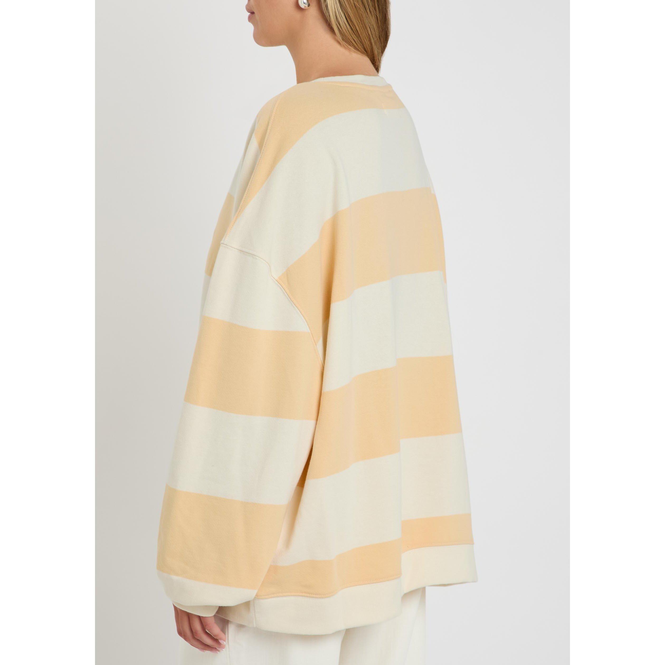 ORANGE - Free People - SS CLASSIC STRIPE CREW WIDE - 3