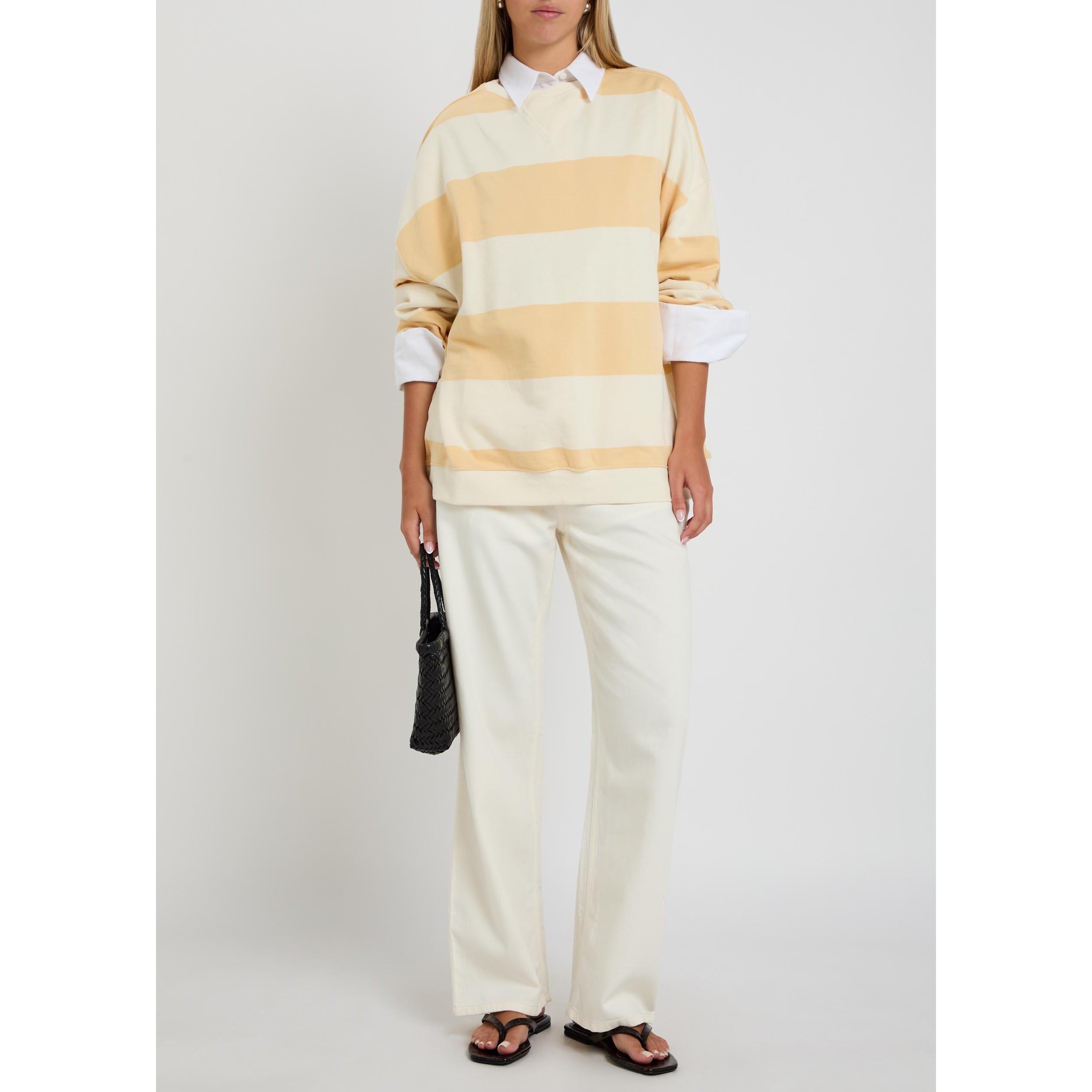 ORANGE - Free People - SS CLASSIC STRIPE CREW WIDE - 5