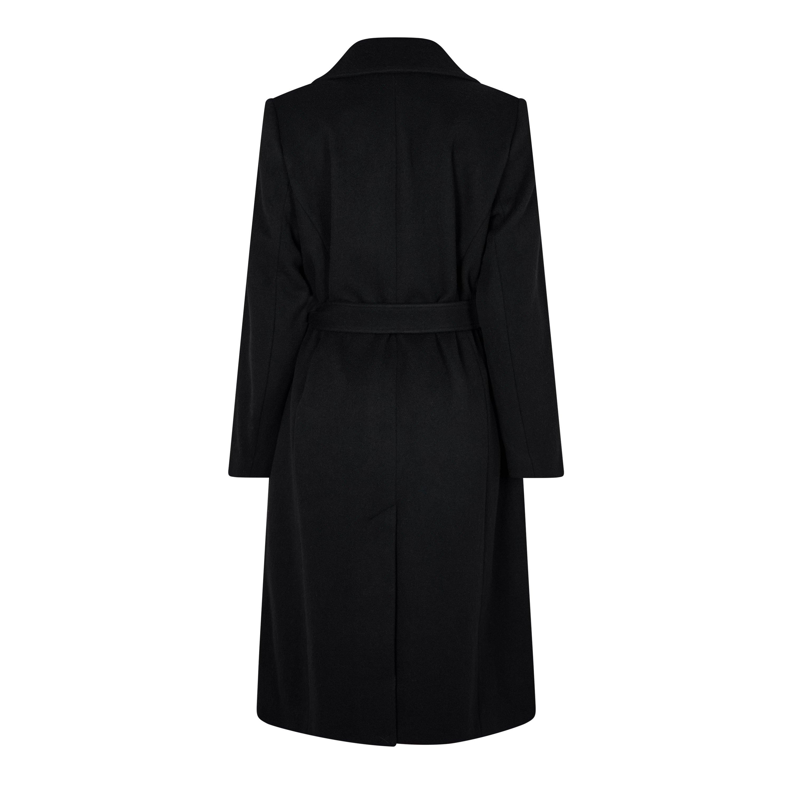 Black - Barbour - Women's Clodagh Wool Mid-Length Trench Overcoat - 6