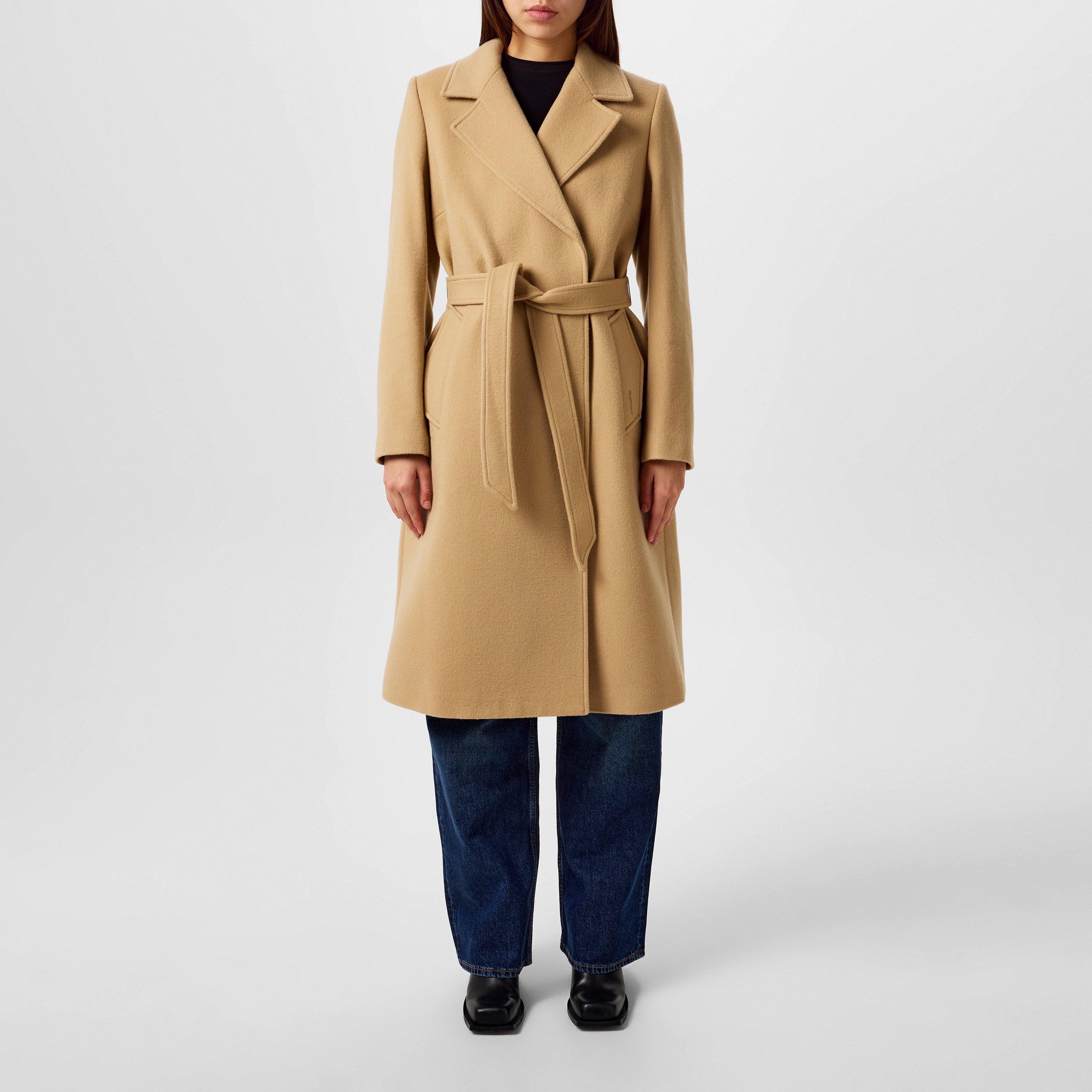 Barbour Women's Clodagh Wool Mid-Length Trench Overcoat - Camel - 10 (S)