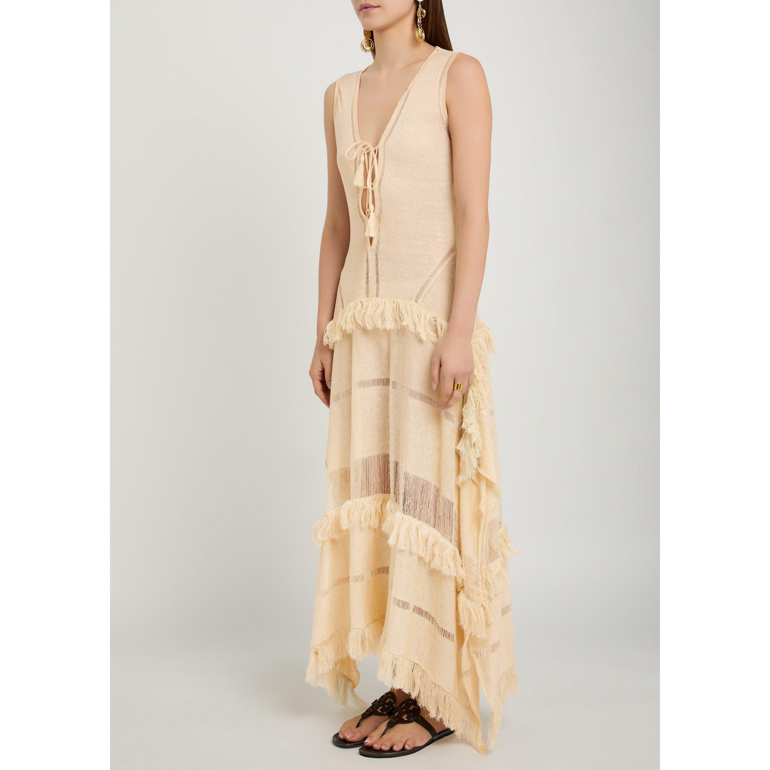 NATURAL - Caravana - KNITTED SLEEVELESS MIDI DRESS - 2