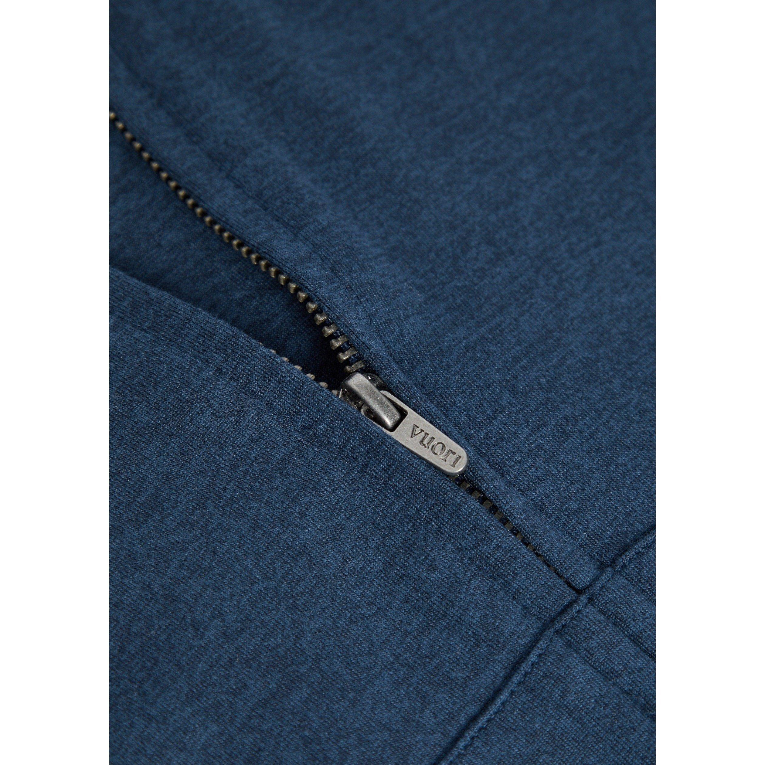NAVY - Vuori - Women's Halo Mini Full-Zip Cropped Slim-Fit Hoodie - 4