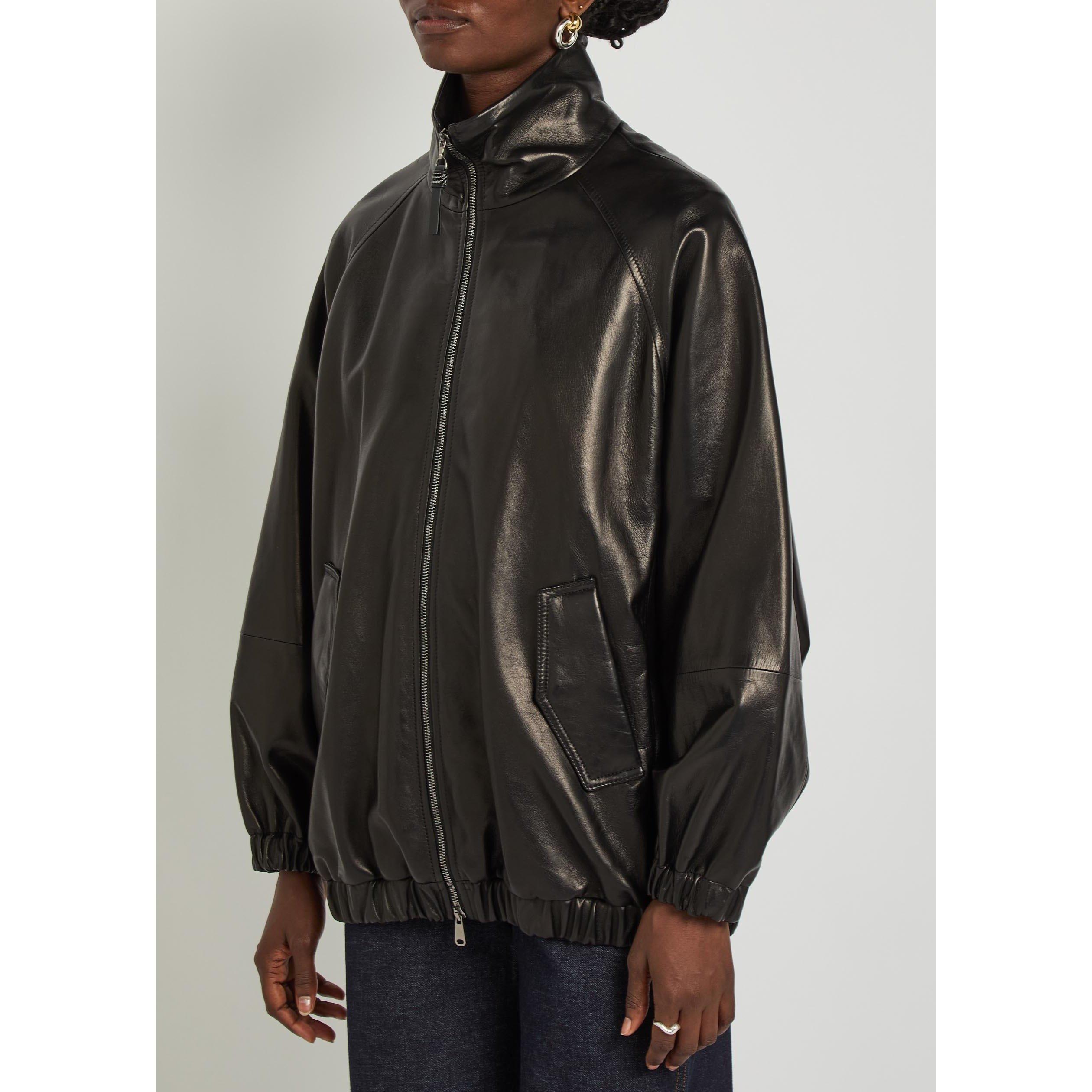 BLACK - Brunello Cucinelli - LEATHER JACKET - 2