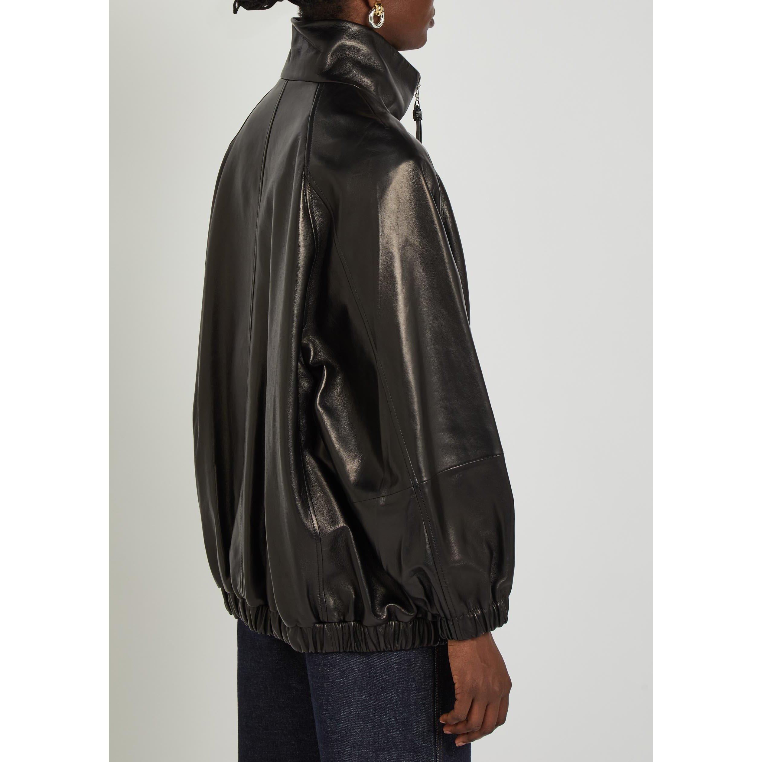 BLACK - Brunello Cucinelli - LEATHER JACKET - 3