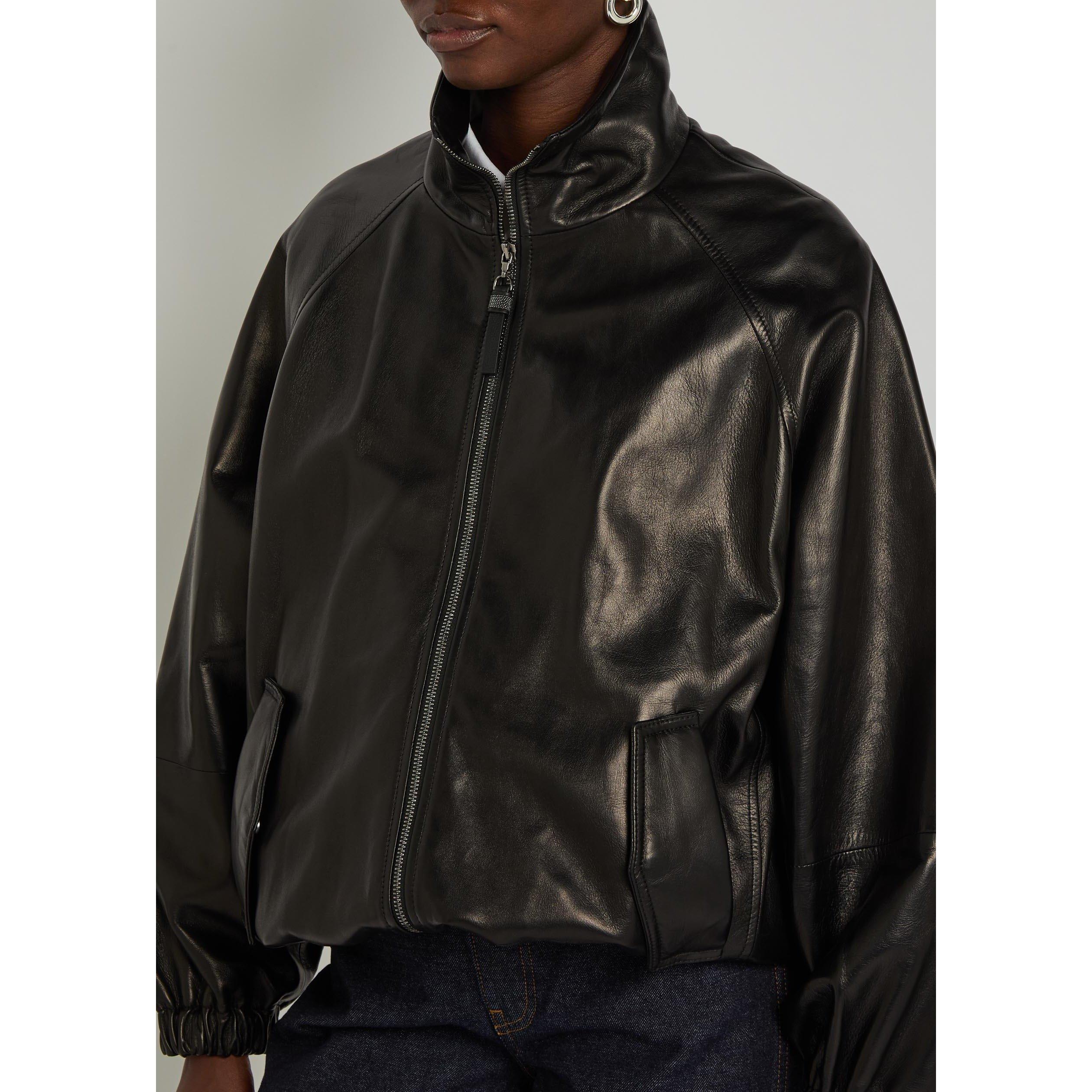 BLACK - Brunello Cucinelli - LEATHER JACKET - 4