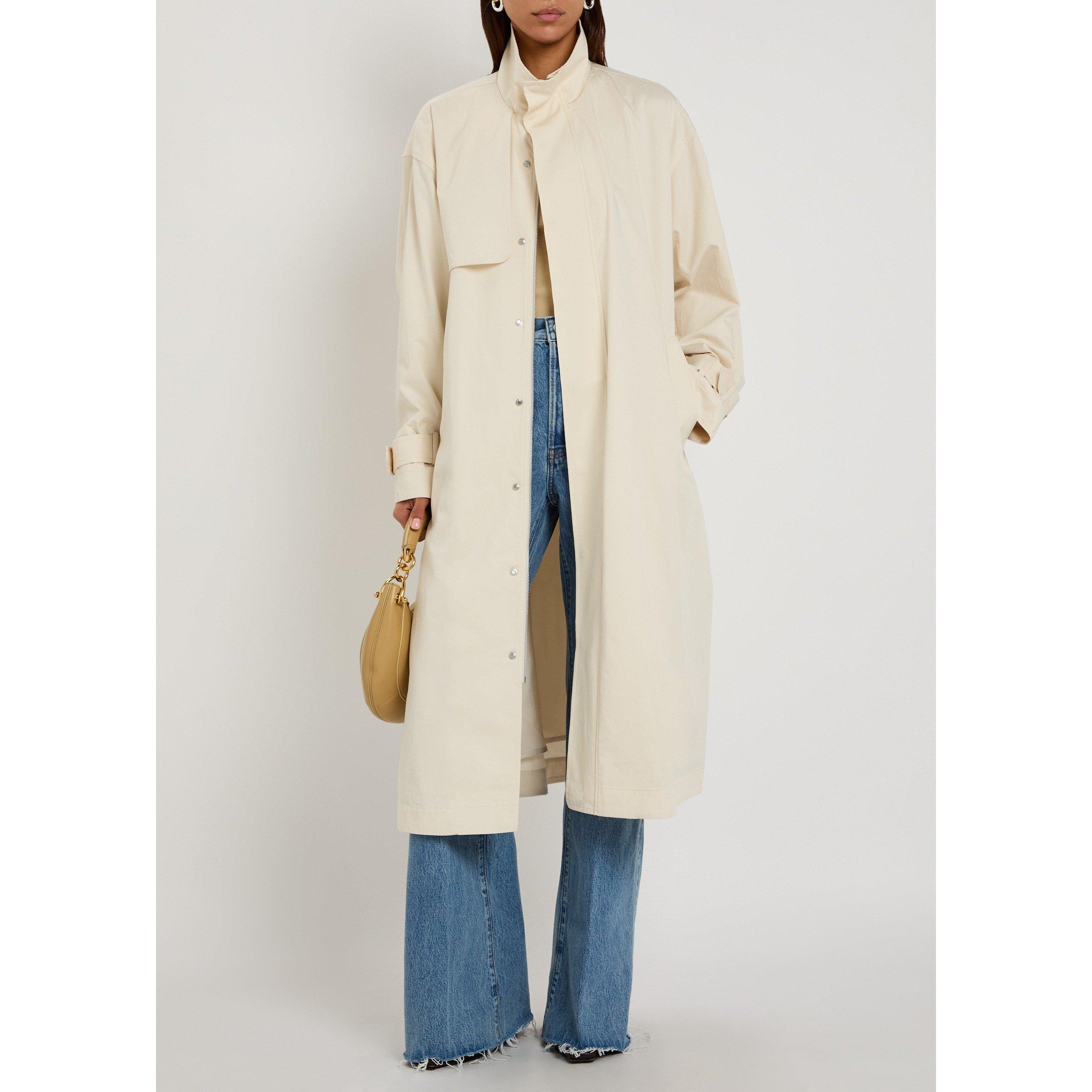 OFF WHITE - Frame Denim - Women's The Field Cotton Trench Coat - 5