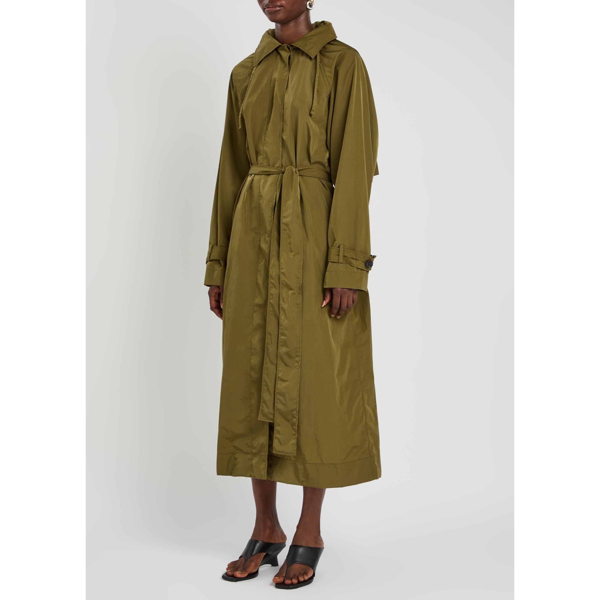DARK GREEN - Another Tomorrow - RECYCLED NYLON TRENCH - 2