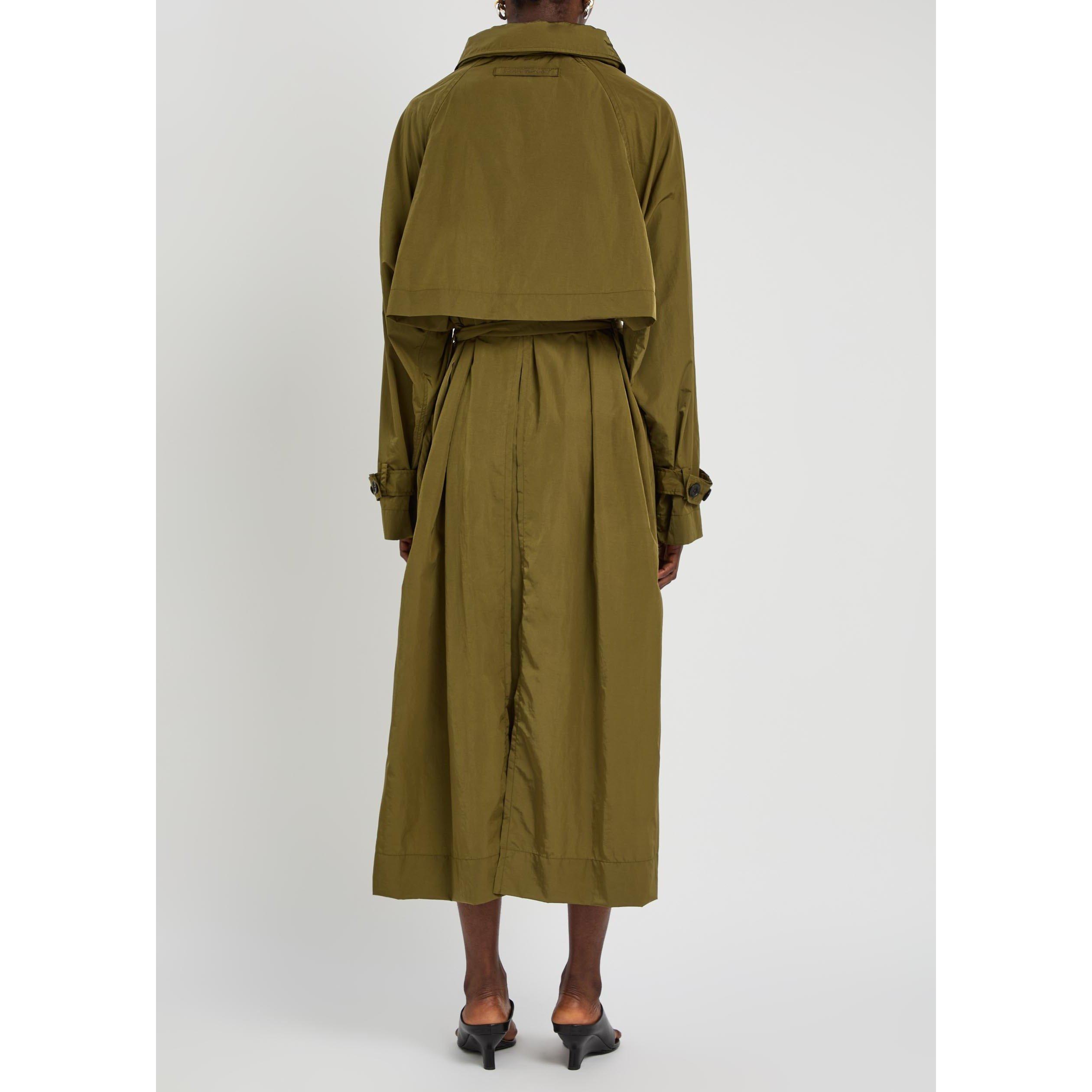 DARK GREEN - Another Tomorrow - RECYCLED NYLON TRENCH - 3