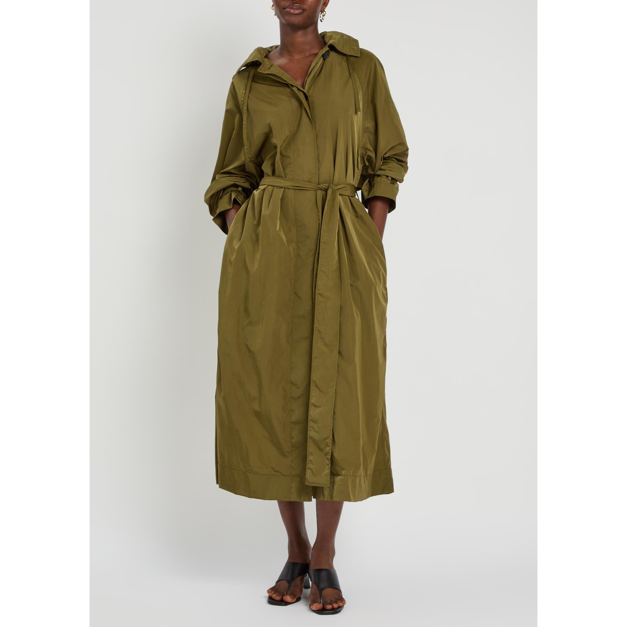 DARK GREEN - Another Tomorrow - RECYCLED NYLON TRENCH - 6