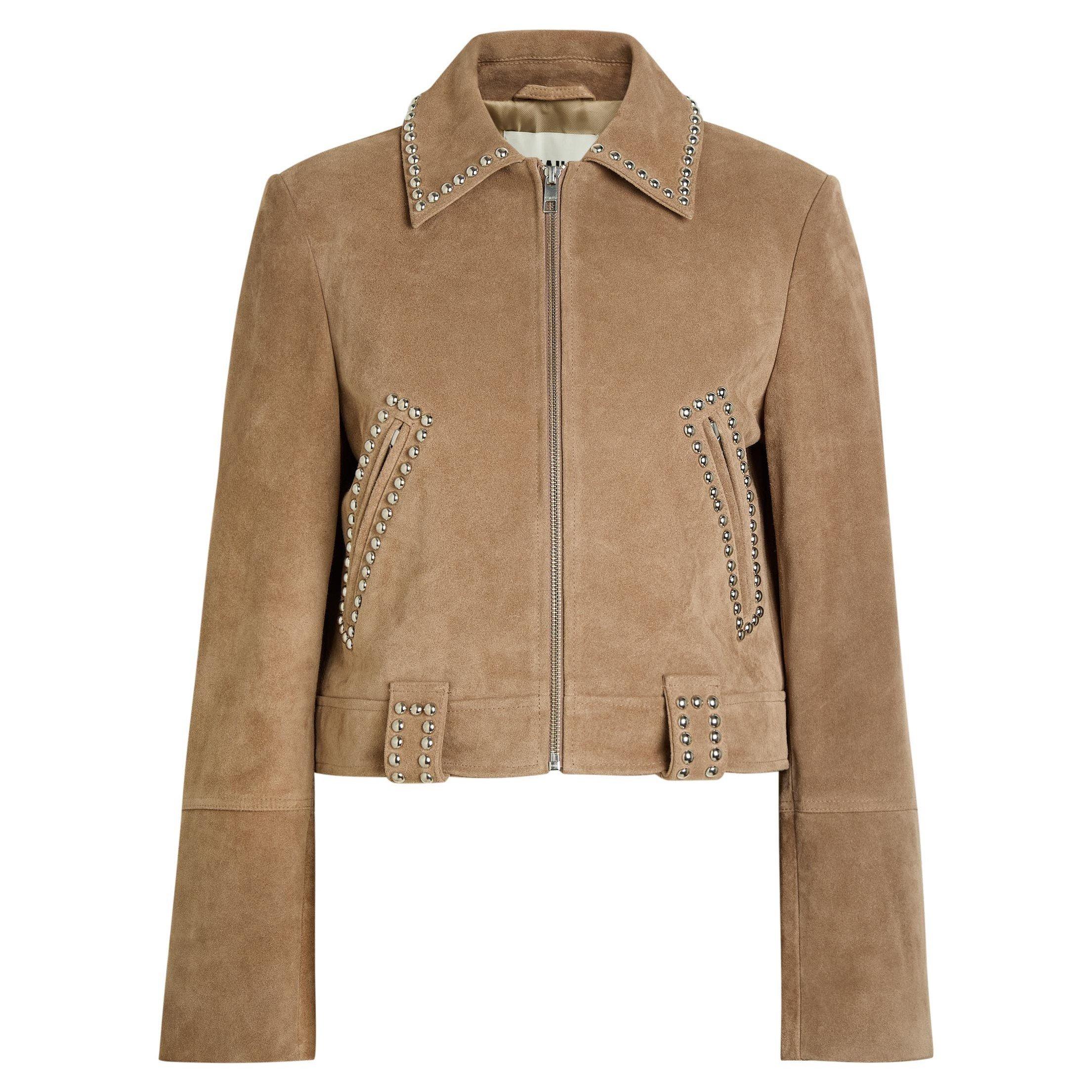BEIGE - Staud - Women's Hugo Suede Jacket - 1
