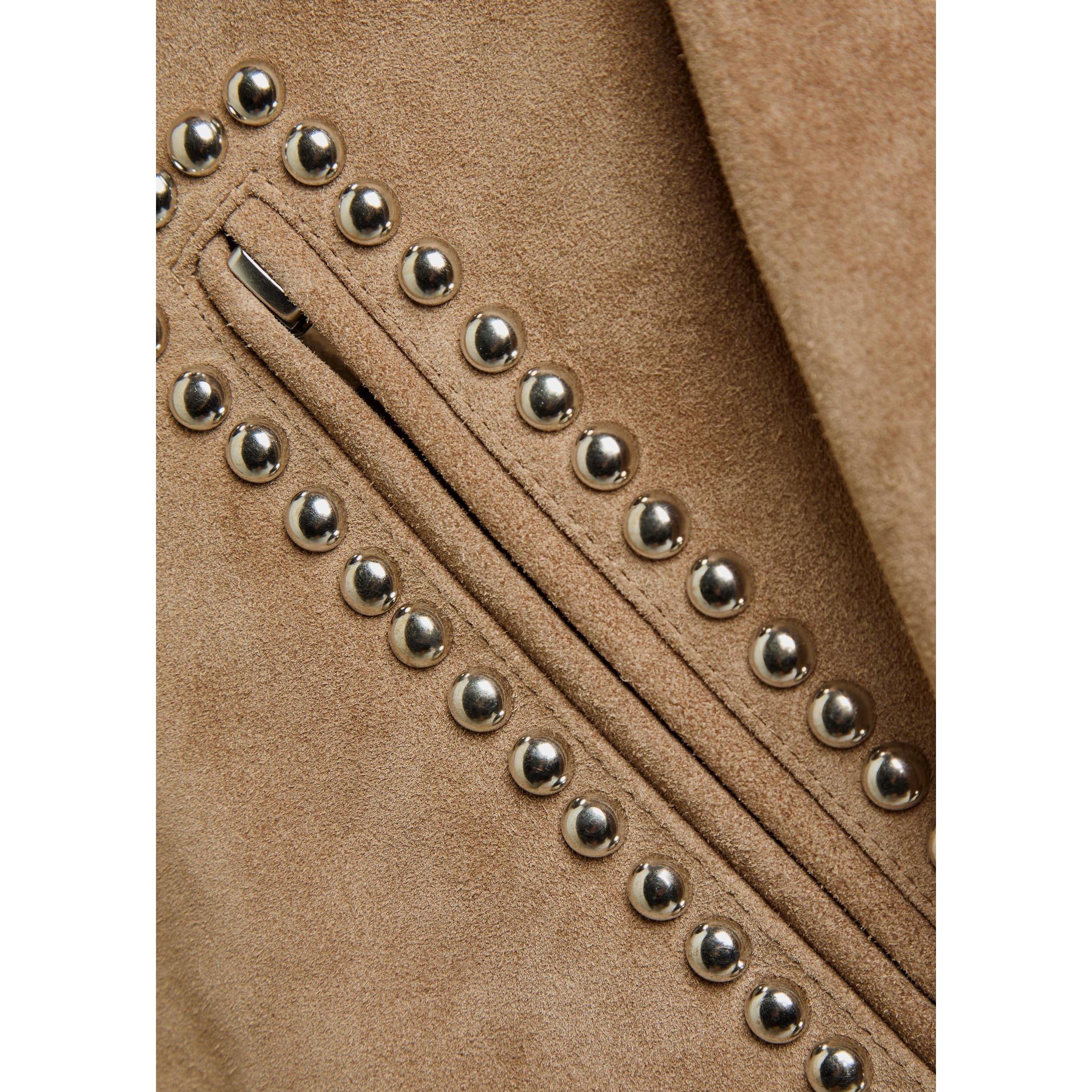 BEIGE - Staud - Women's Hugo Suede Jacket - 4