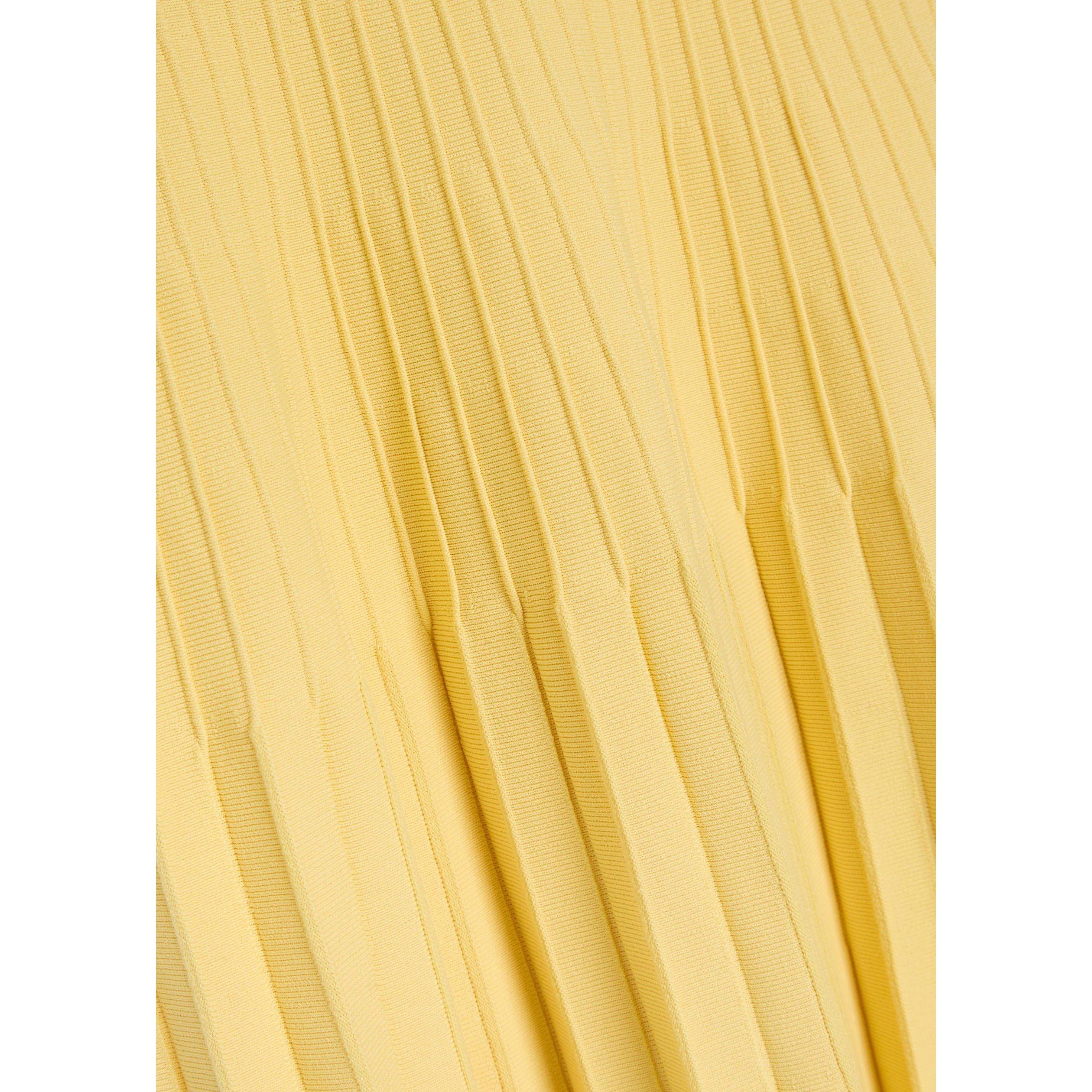 YELLOW - Staud - Women's Ellison Viscose Pleated Jumper Dress - 4