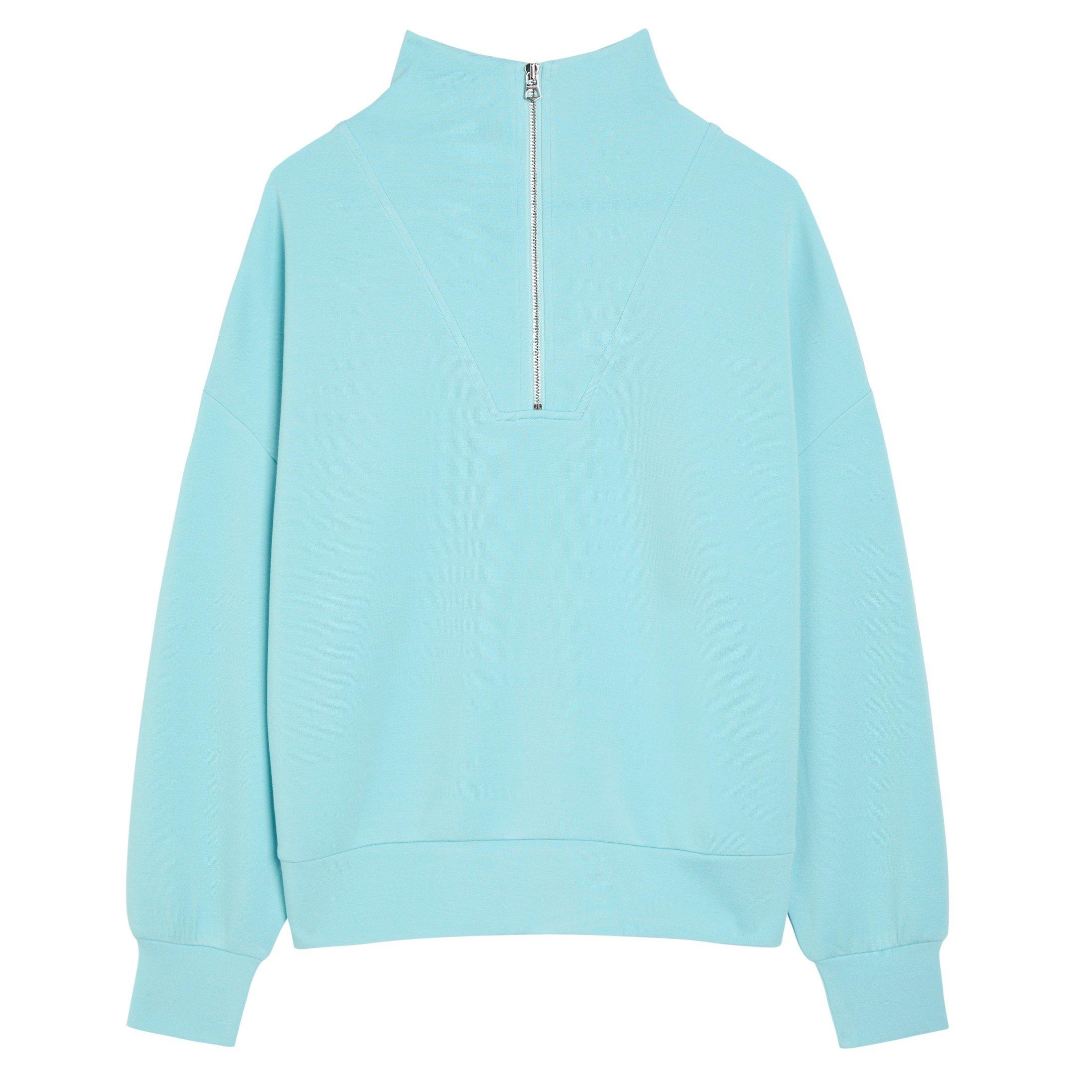 LIGHT BLUE - Varley - HAWLEY HALF ZIP SWEAT