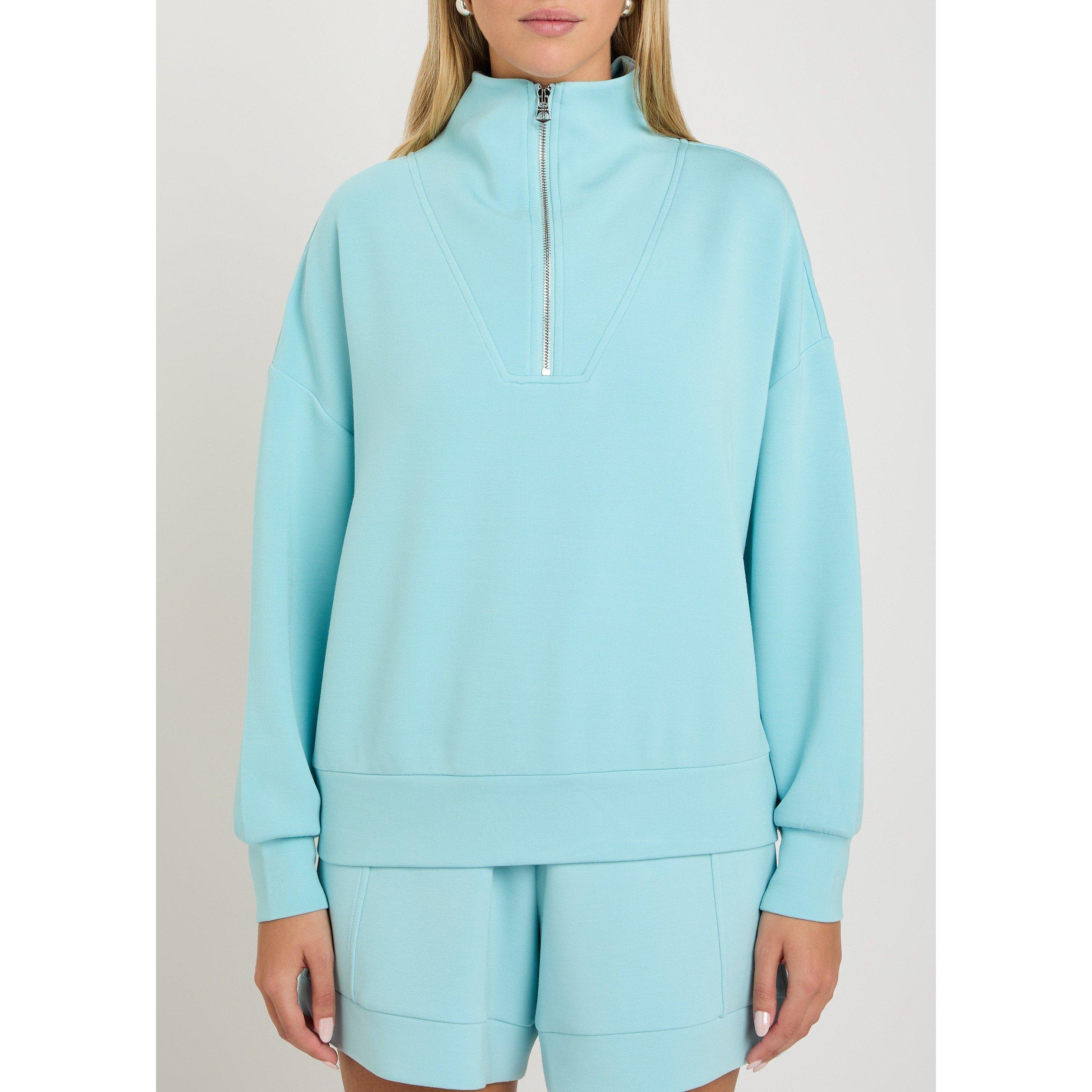 LIGHT BLUE - Varley - Women's Hawley Half-Zip Oversized-Fit Sweatshirt - 2