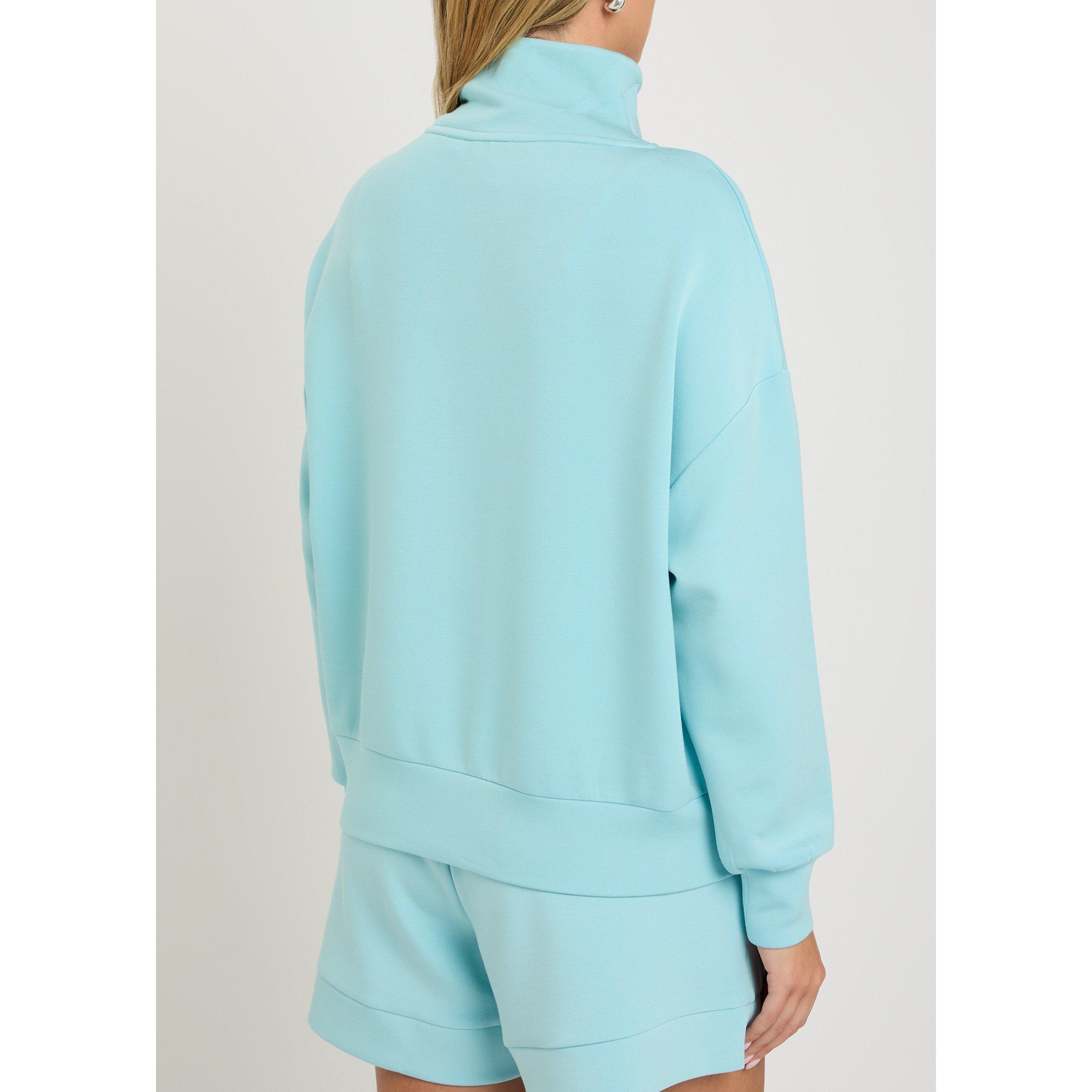 LIGHT BLUE - Varley - Women's Hawley Half-Zip Oversized-Fit Sweatshirt - 3