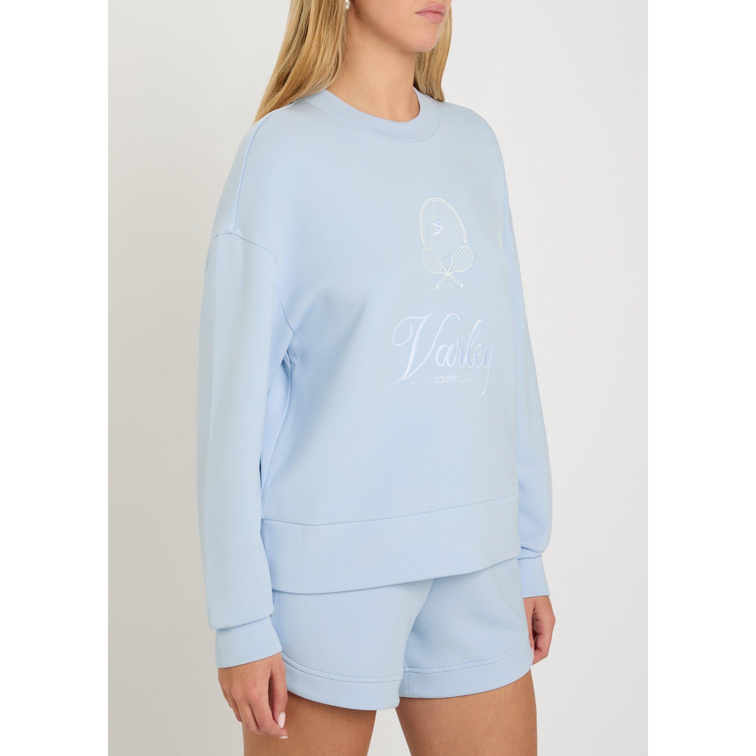LIGHT BLUE - Varley - Women's Namesake Embroidered Crew-Neck Sweatshirt - 2