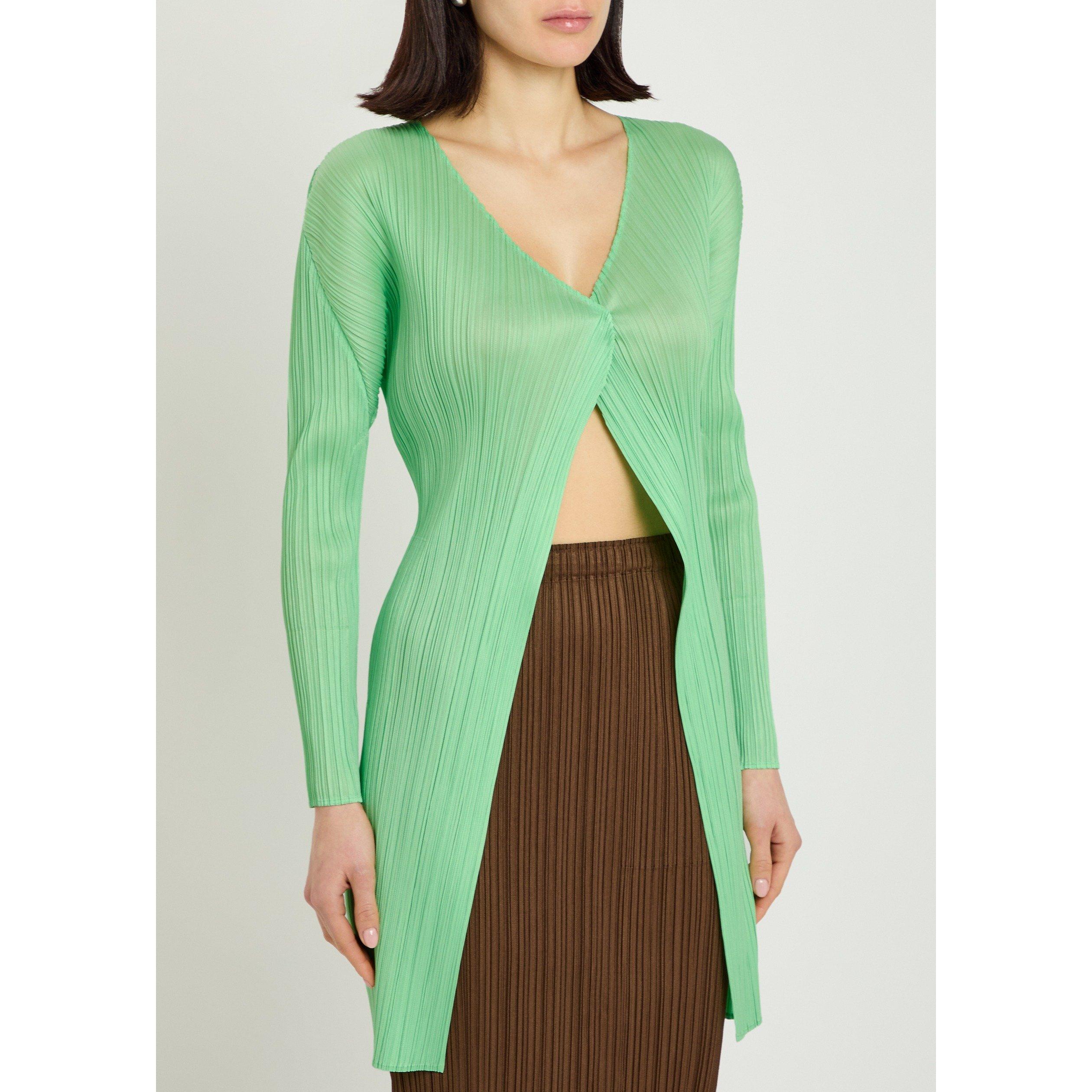 LIGHT GREEN - Issey Miyake - Women's Pleats Please Overcoat - 2