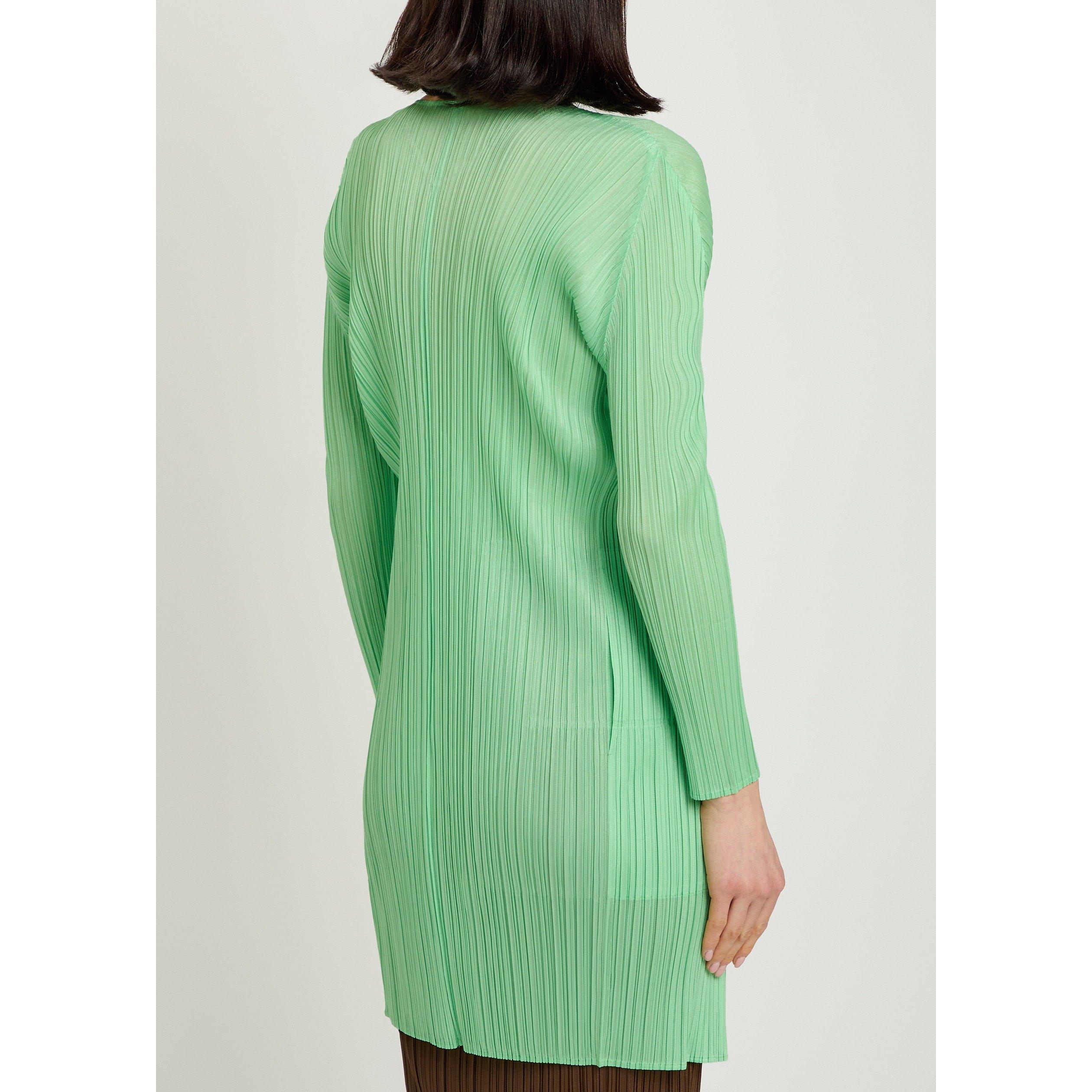 LIGHT GREEN - Issey Miyake - Women's Pleats Please Overcoat - 3