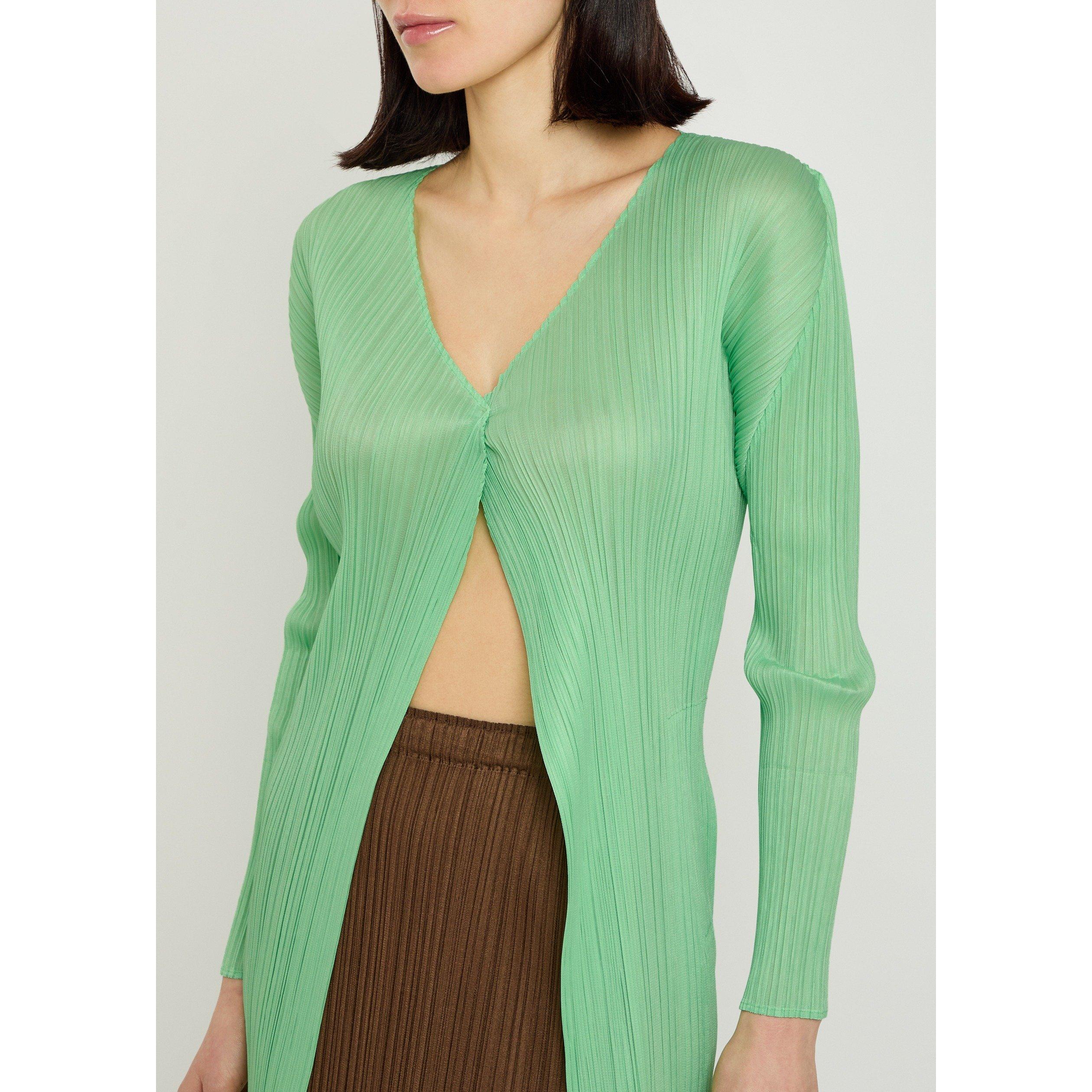 LIGHT GREEN - Issey Miyake - Women's Pleats Please Overcoat - 4
