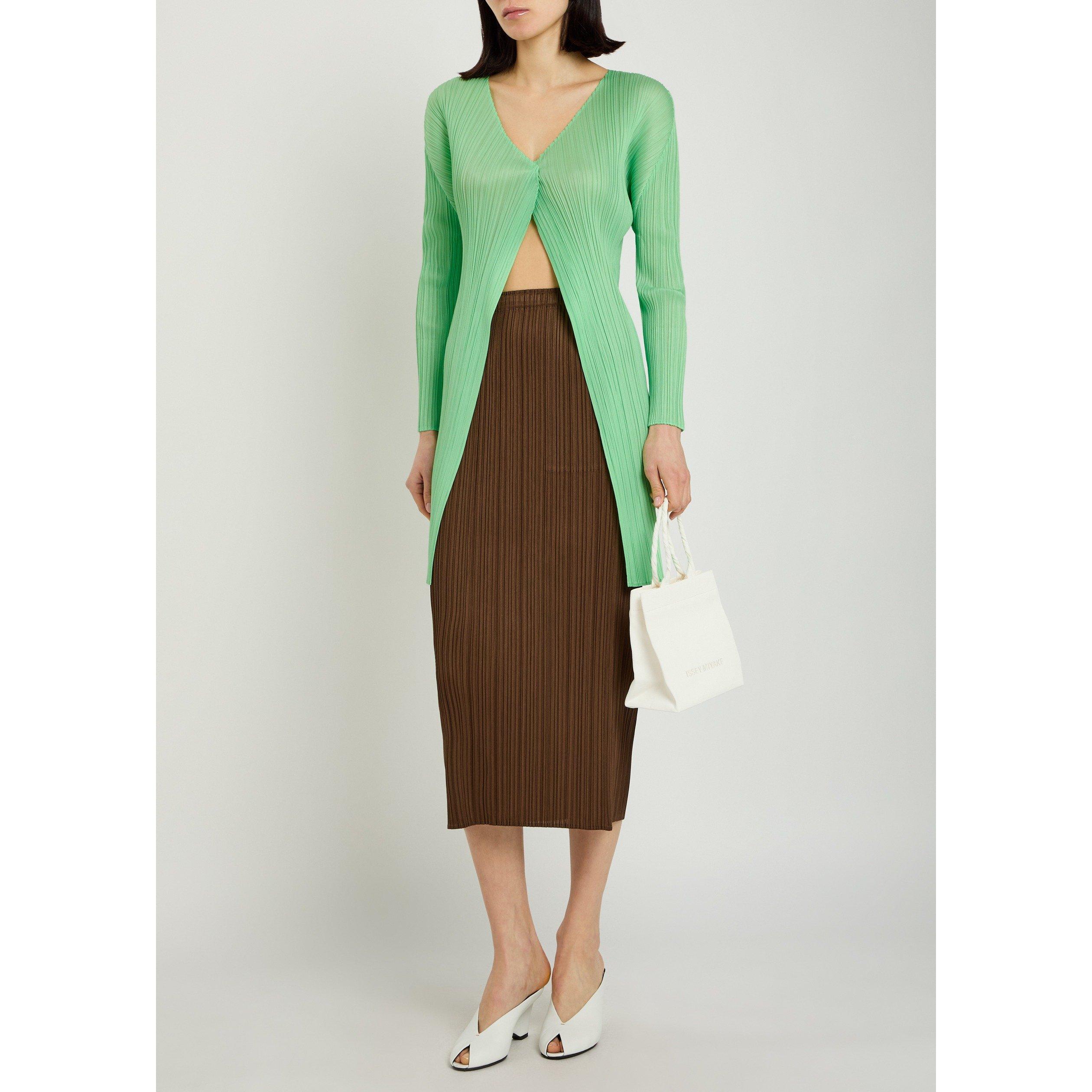 LIGHT GREEN - Issey Miyake - Women's Pleats Please Overcoat - 5