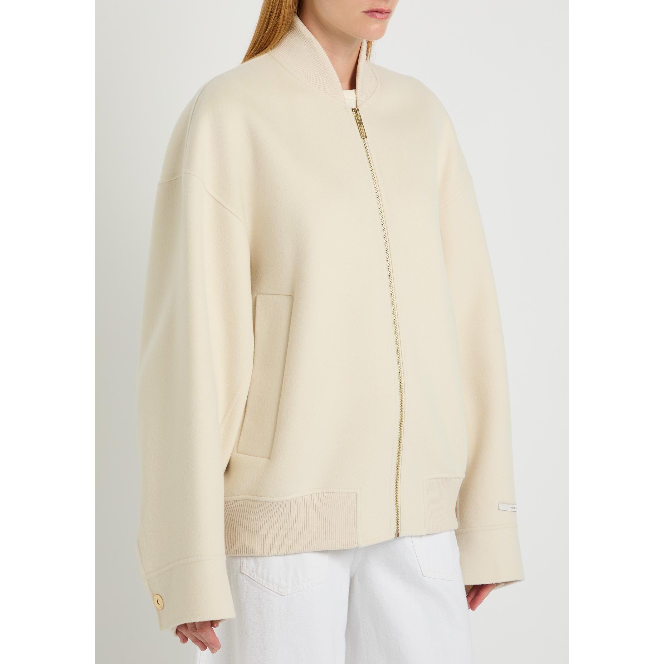 WHITE - Sportmax - Women's Wool Oversized-Fit Overcoat - 2
