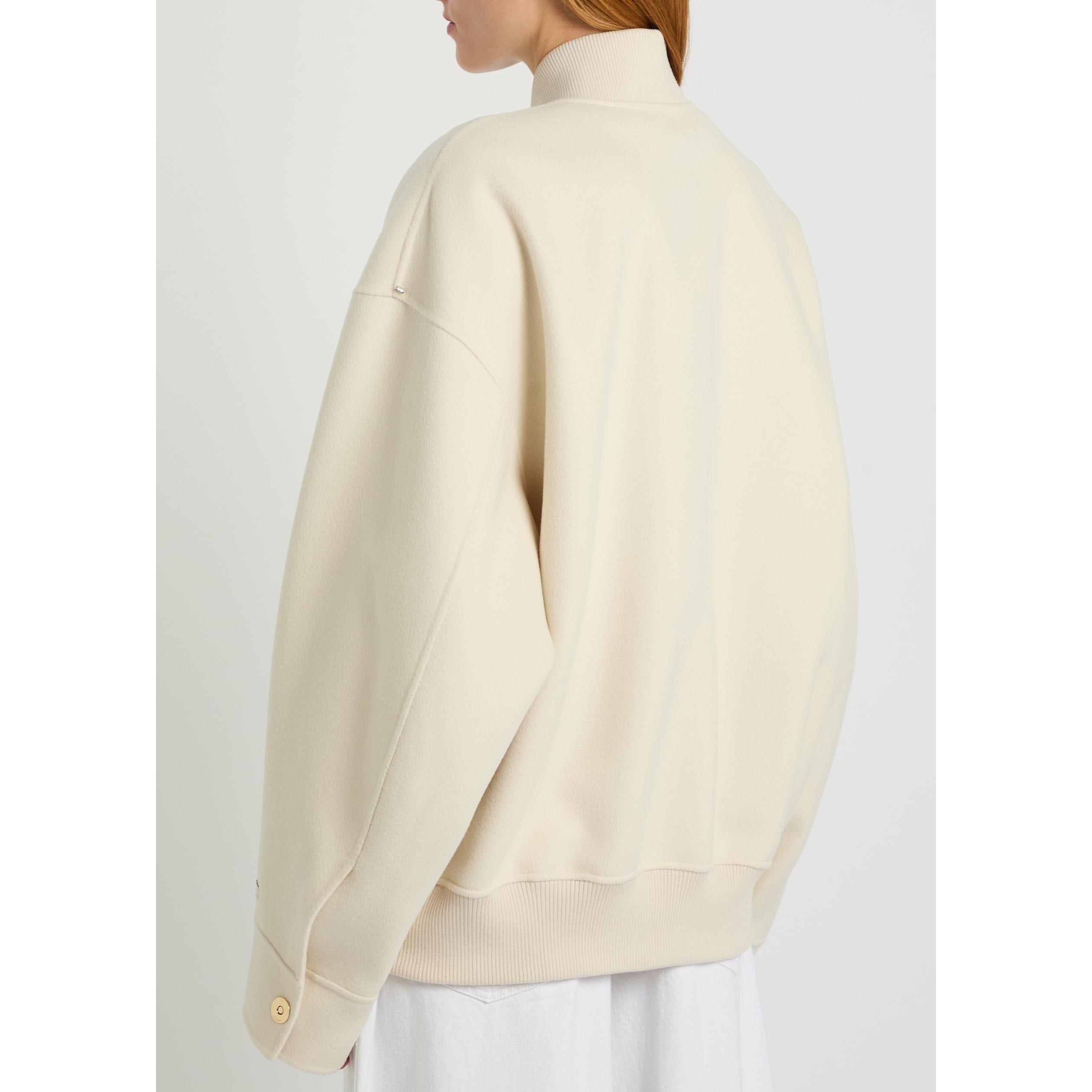 WHITE - Sportmax - Women's Wool Oversized-Fit Overcoat - 3