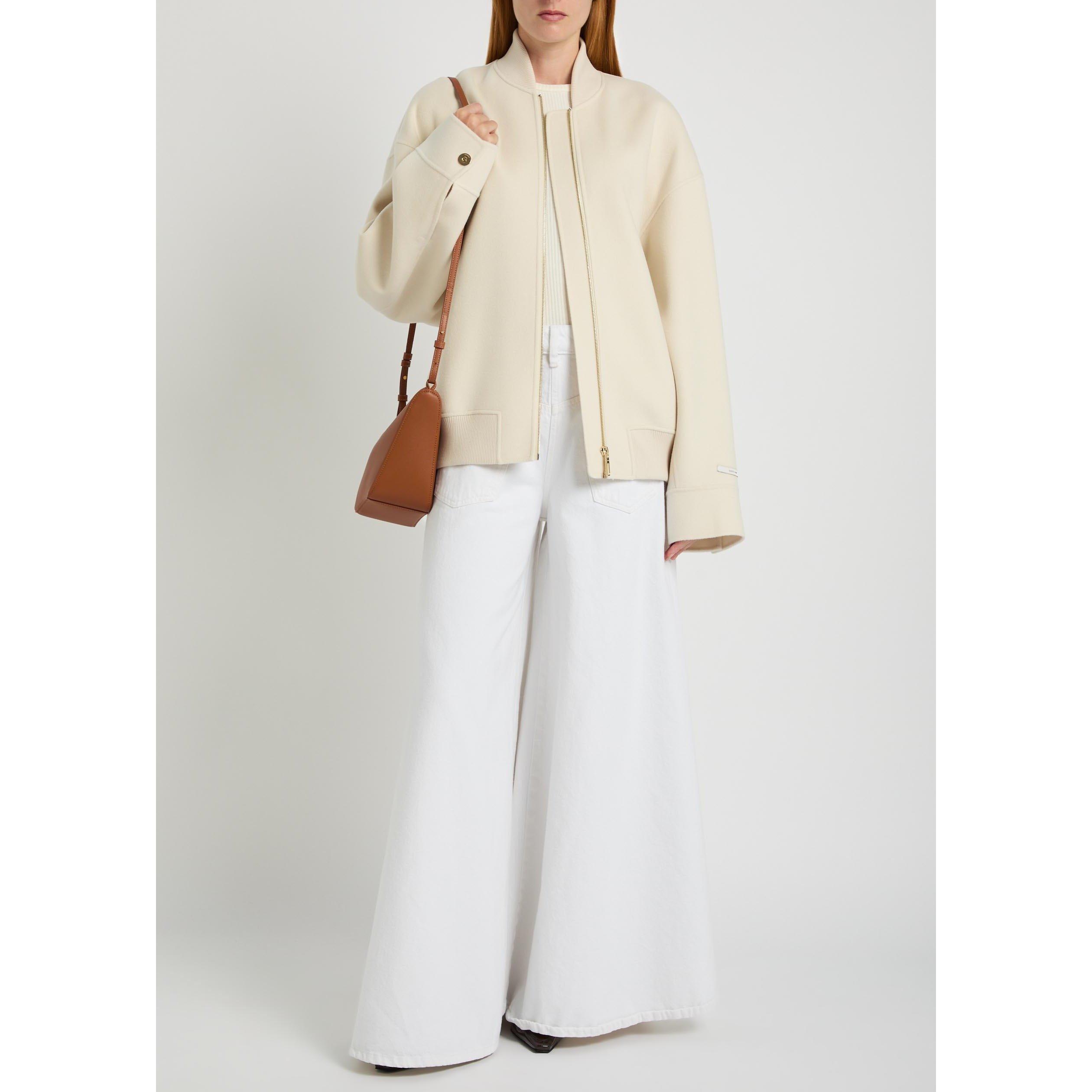 WHITE - Sportmax - Women's Wool Oversized-Fit Overcoat - 5