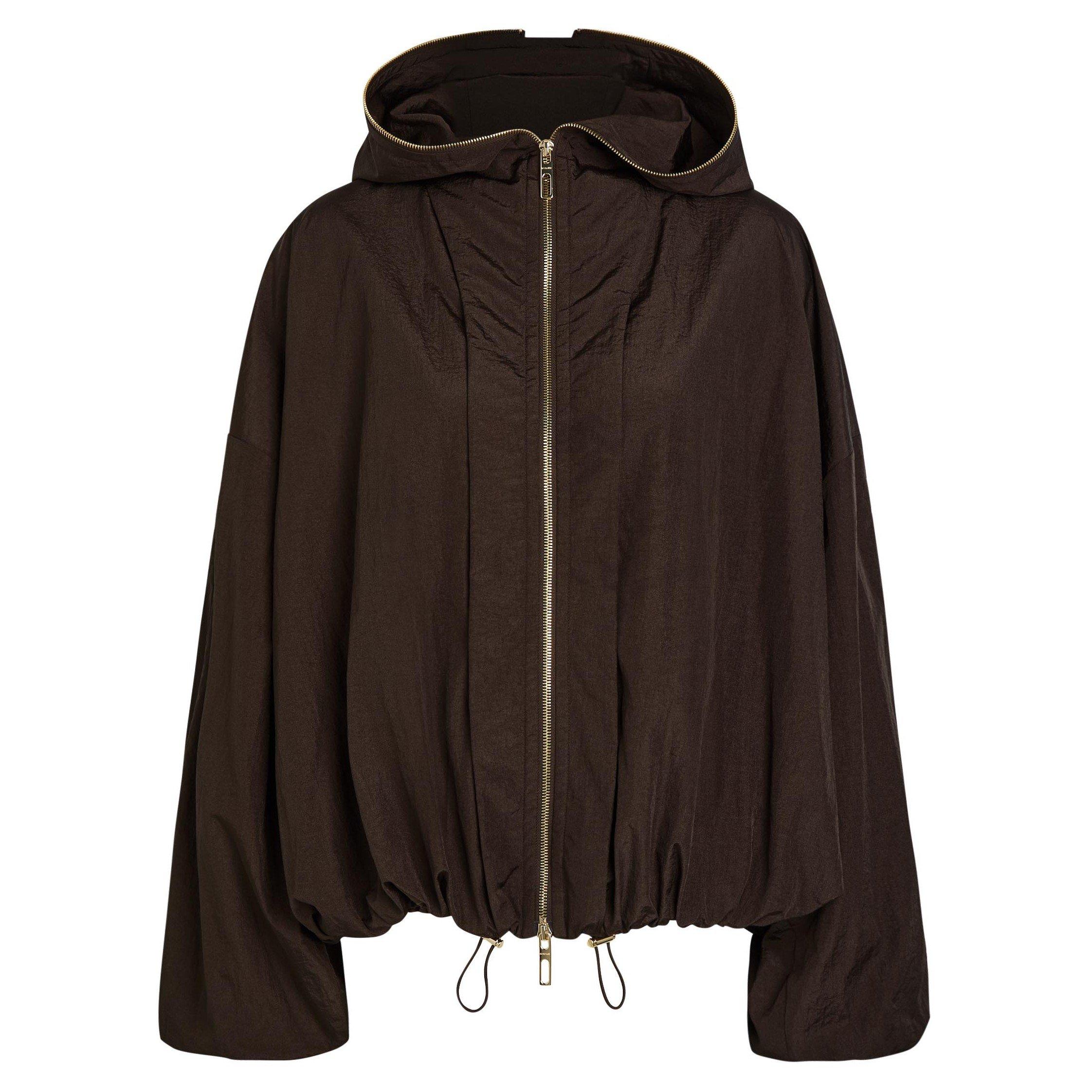 DARK BROWN - Sportmax - Women's Oversized-Fit Rain Jacket - 1