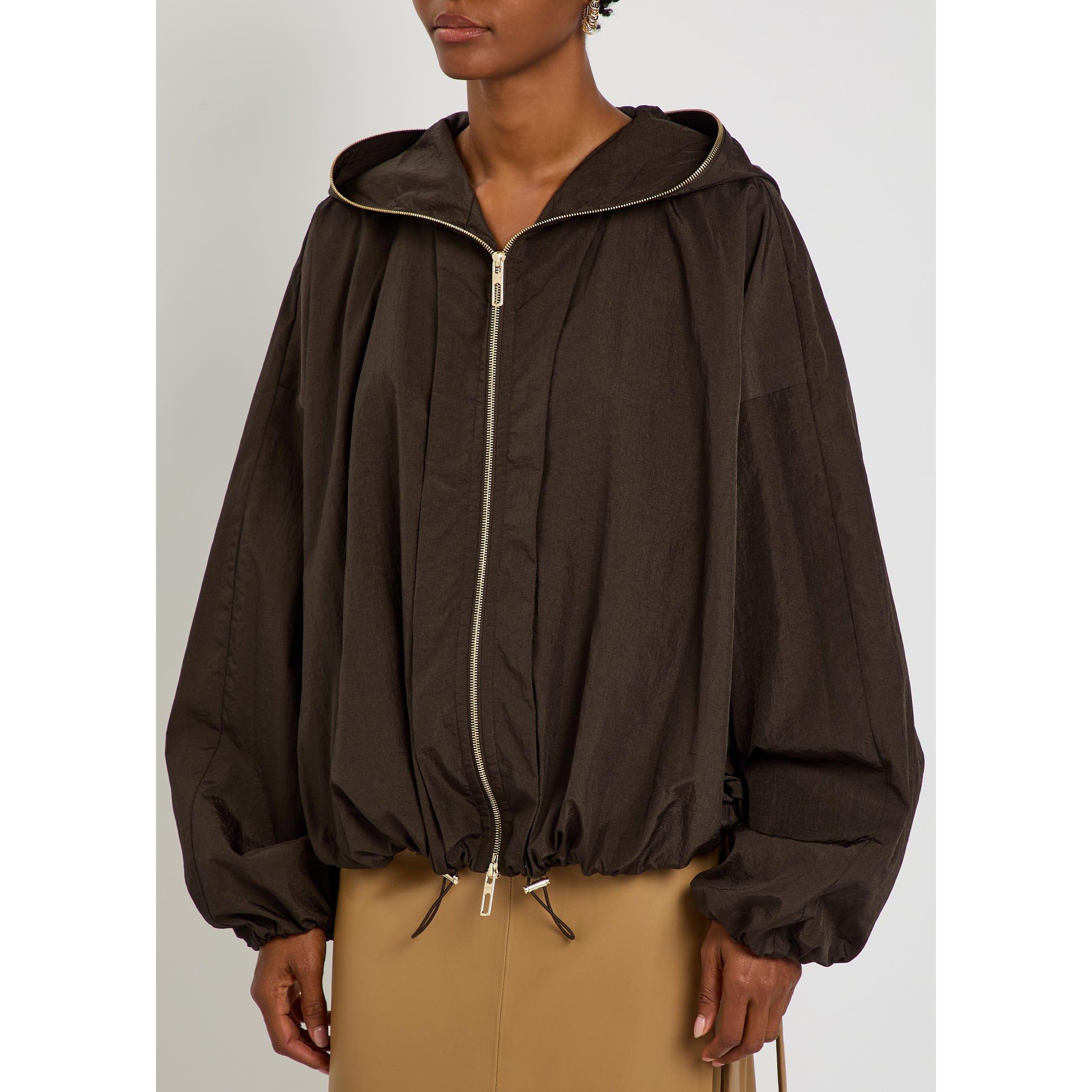DARK BROWN - Sportmax - Women's Oversized-Fit Rain Jacket - 2
