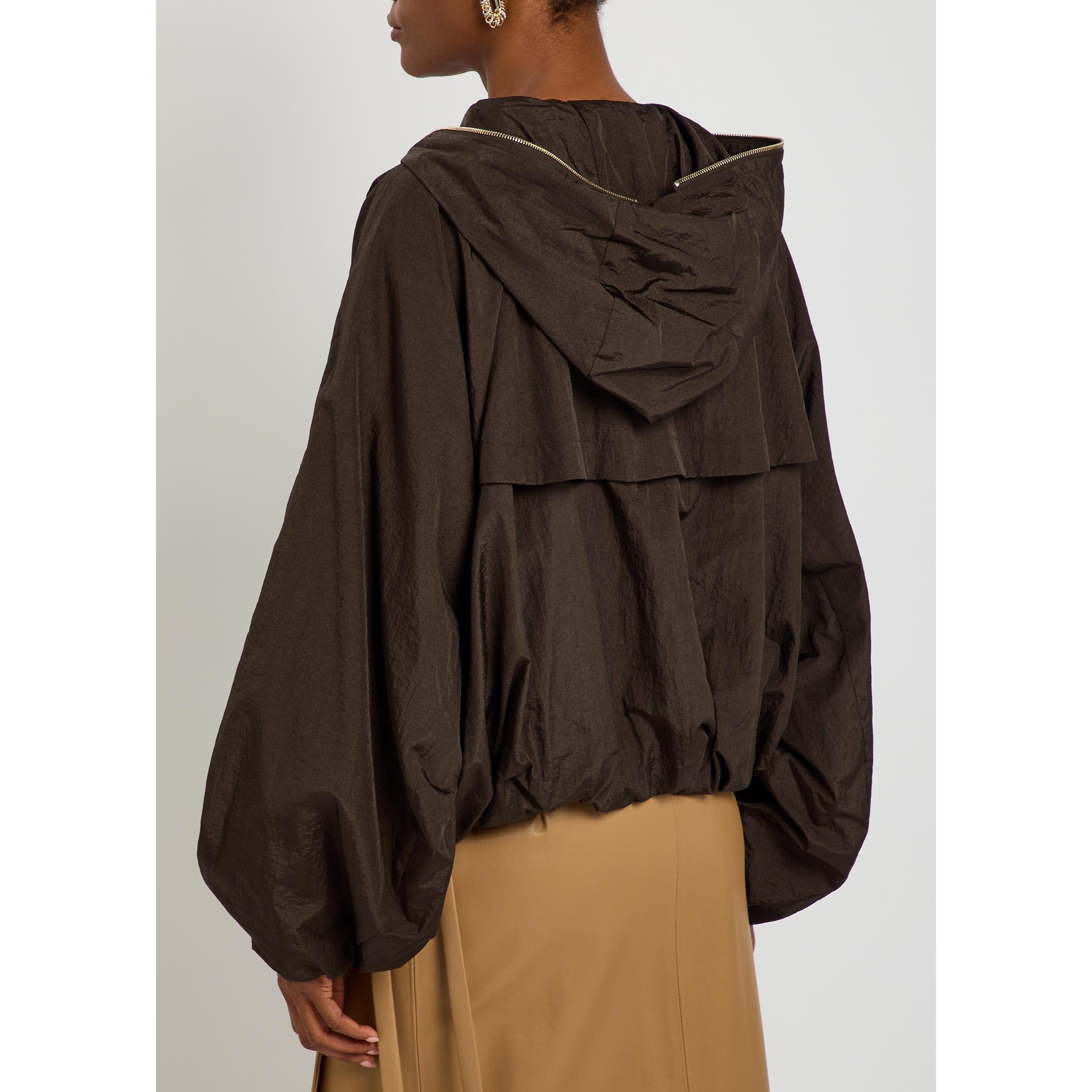 DARK BROWN - Sportmax - Women's Oversized-Fit Rain Jacket - 3
