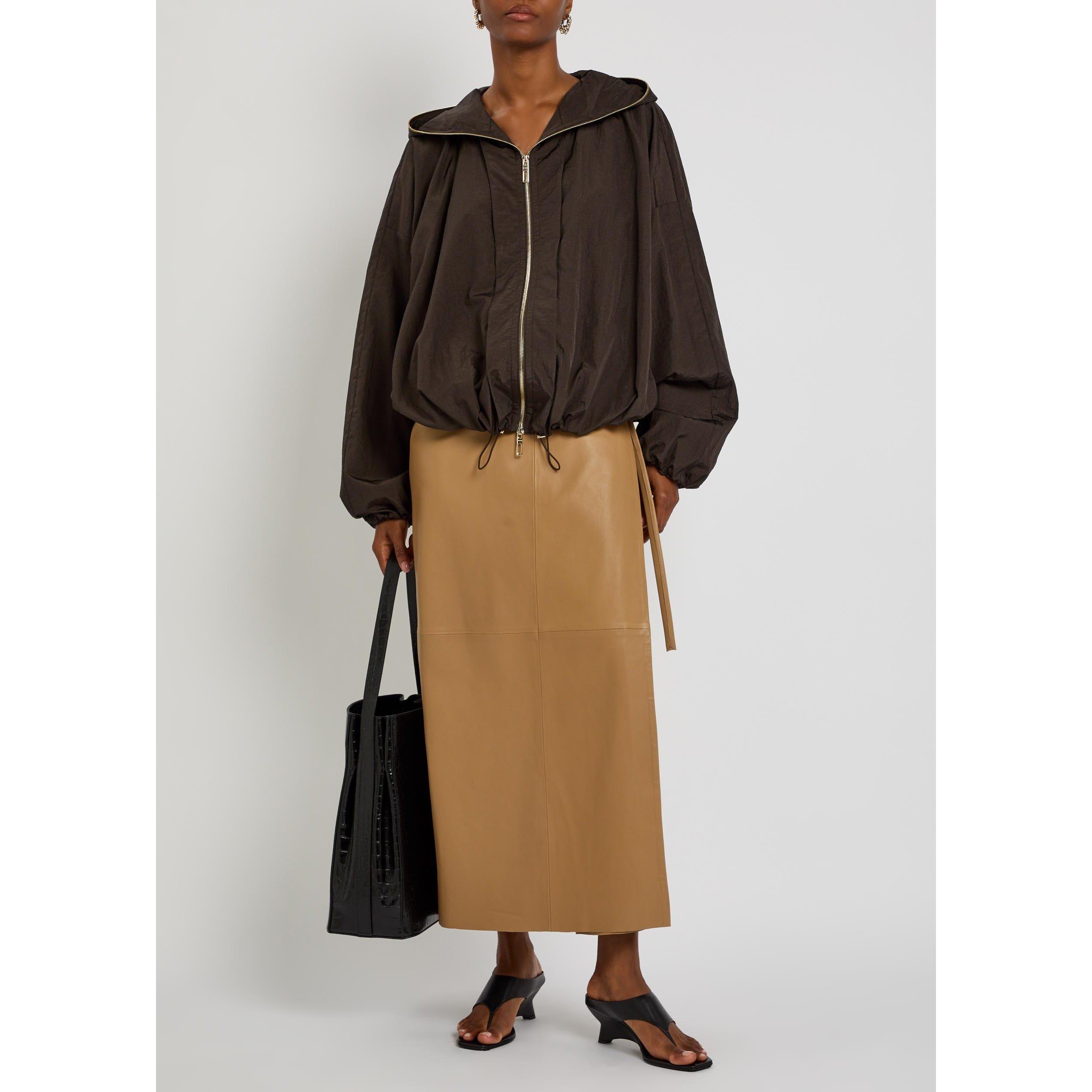 DARK BROWN - Sportmax - Women's Oversized-Fit Rain Jacket - 5