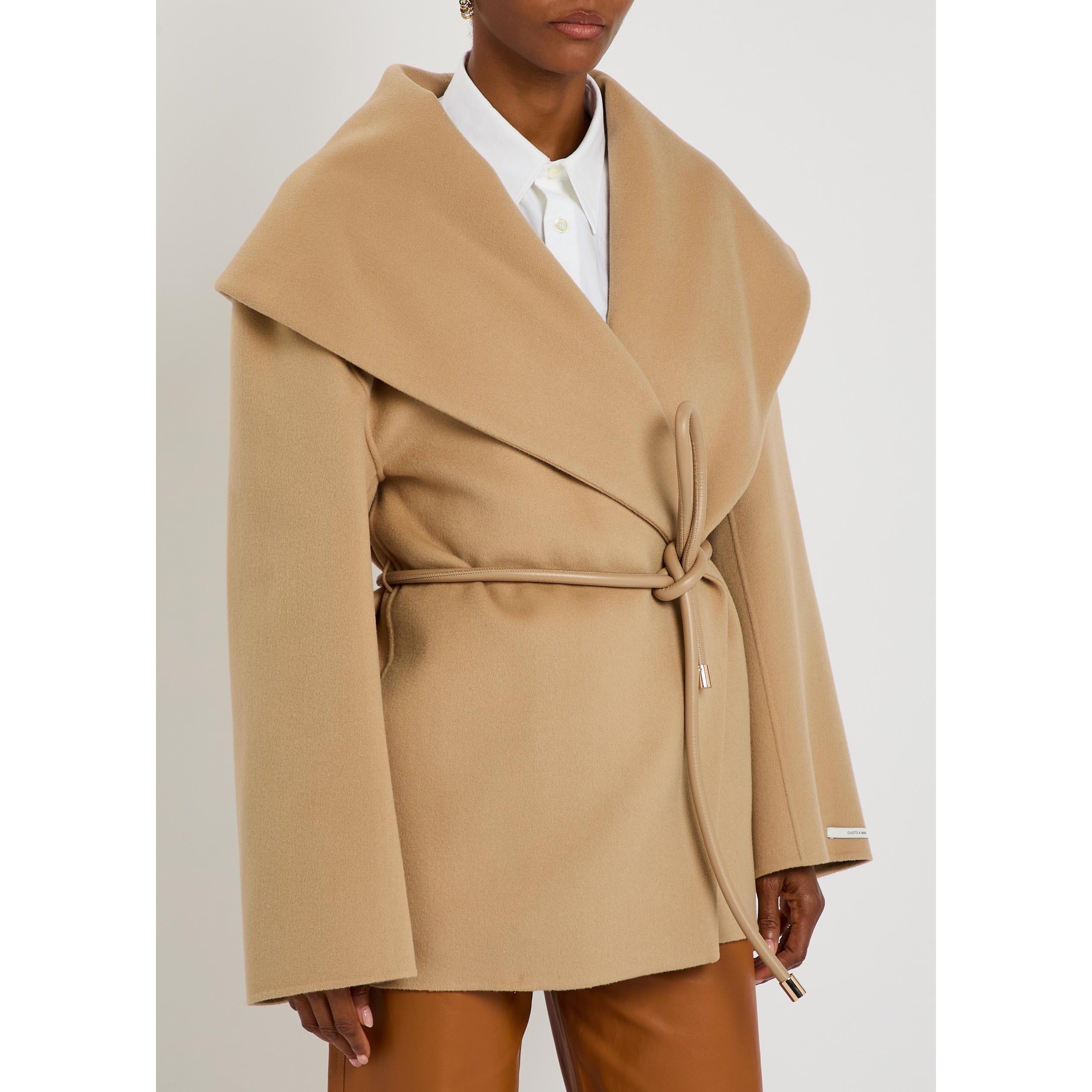 CAMEL - Sportmax - Women's Wool Belted Oversized-Fit Overcoat - 2