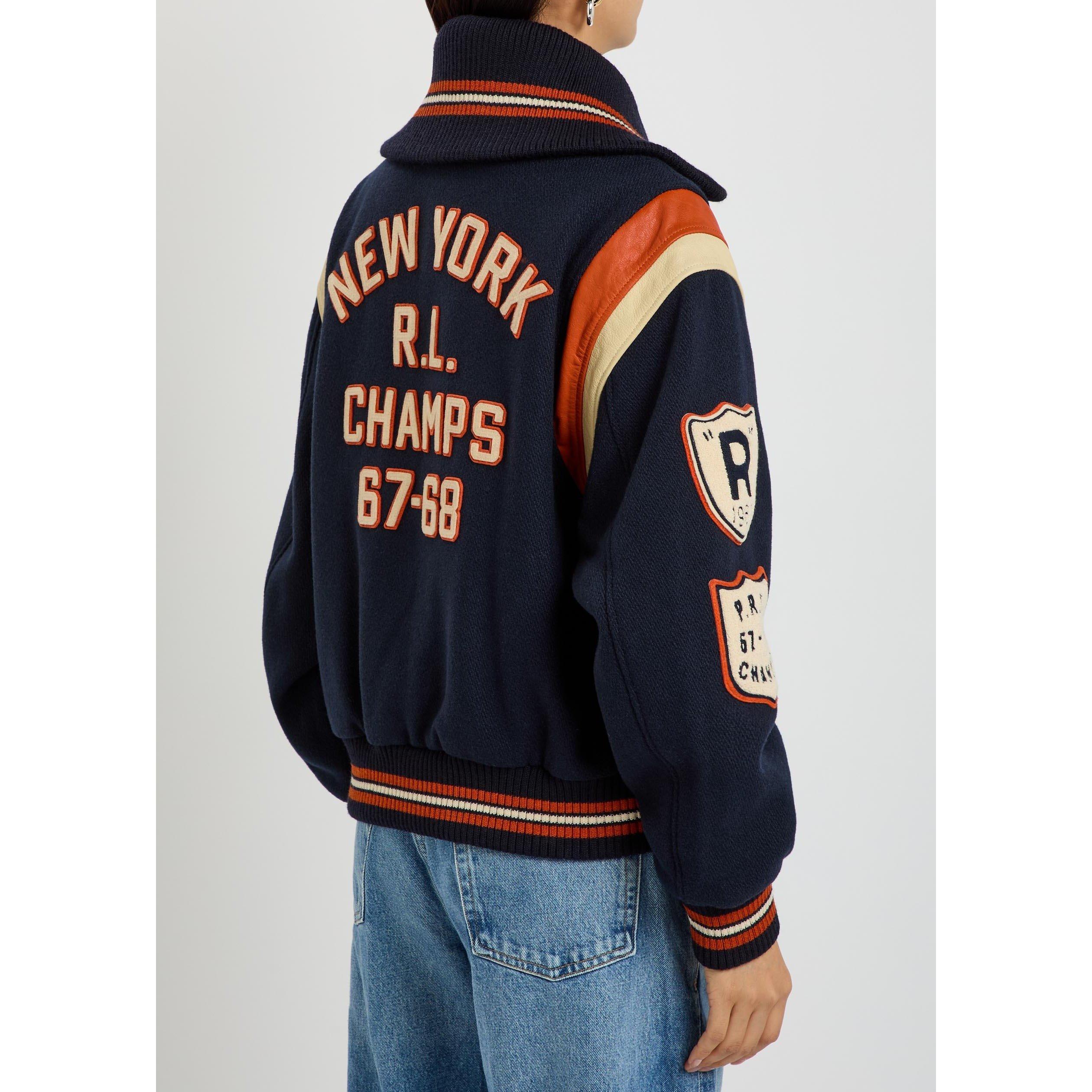 NAVY AND OTHER - Polo Ralph Lauren - LEATHER AND SKINS-BOMBER-COAT - 3