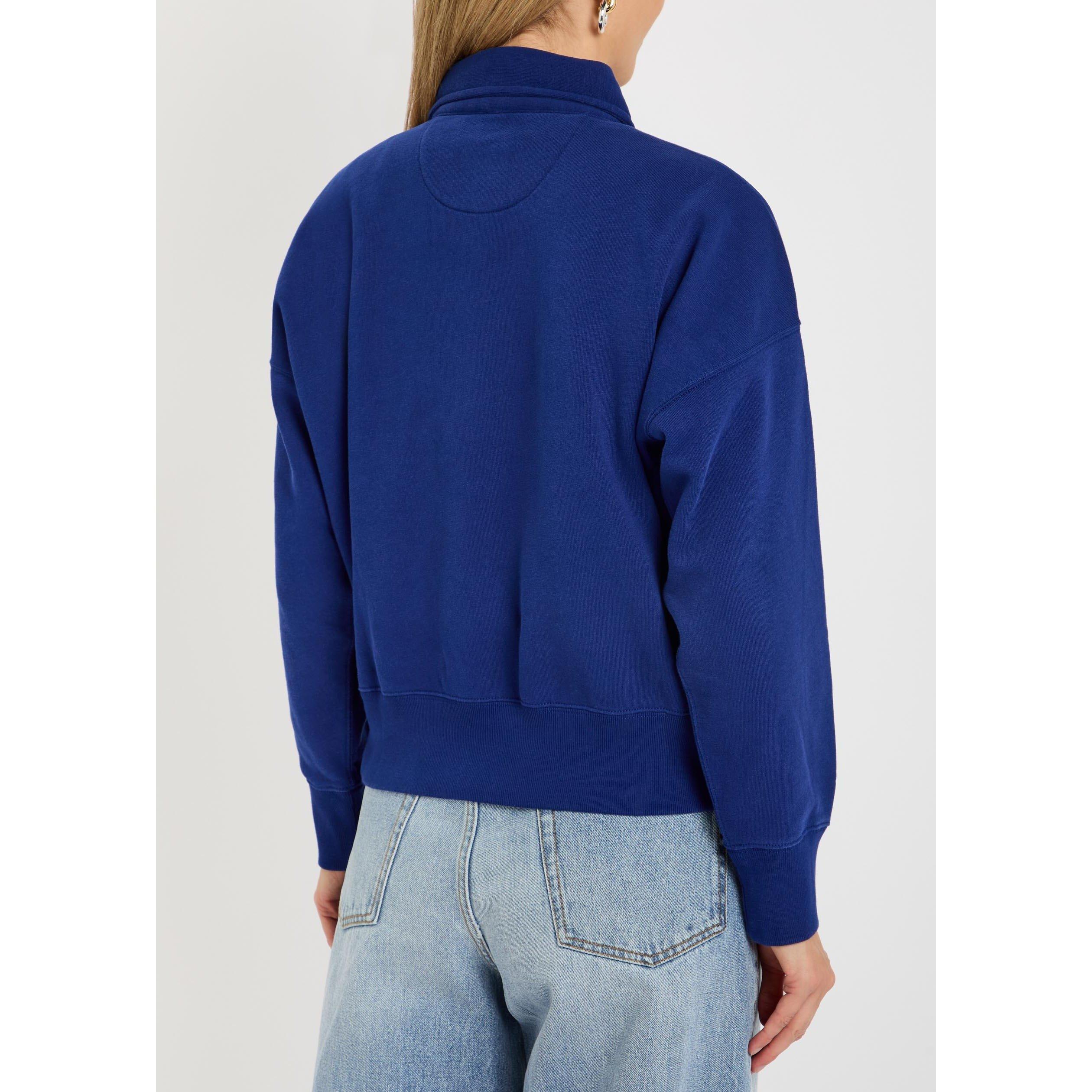BLUE - Polo Ralph Lauren - Women's Cotton Half-Zip Sweatshirt - 3