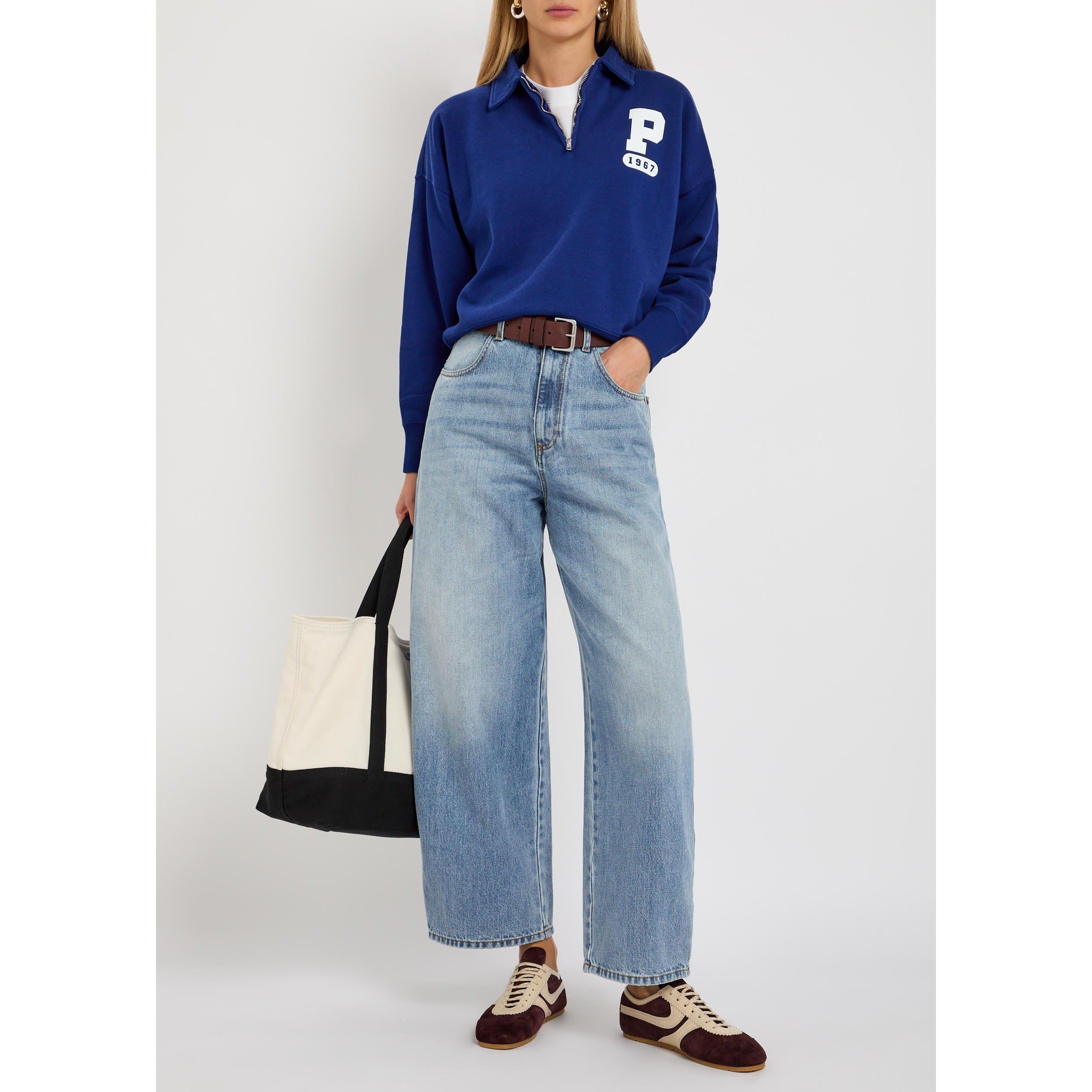 BLUE - Polo Ralph Lauren - Women's Cotton Half-Zip Sweatshirt - 5