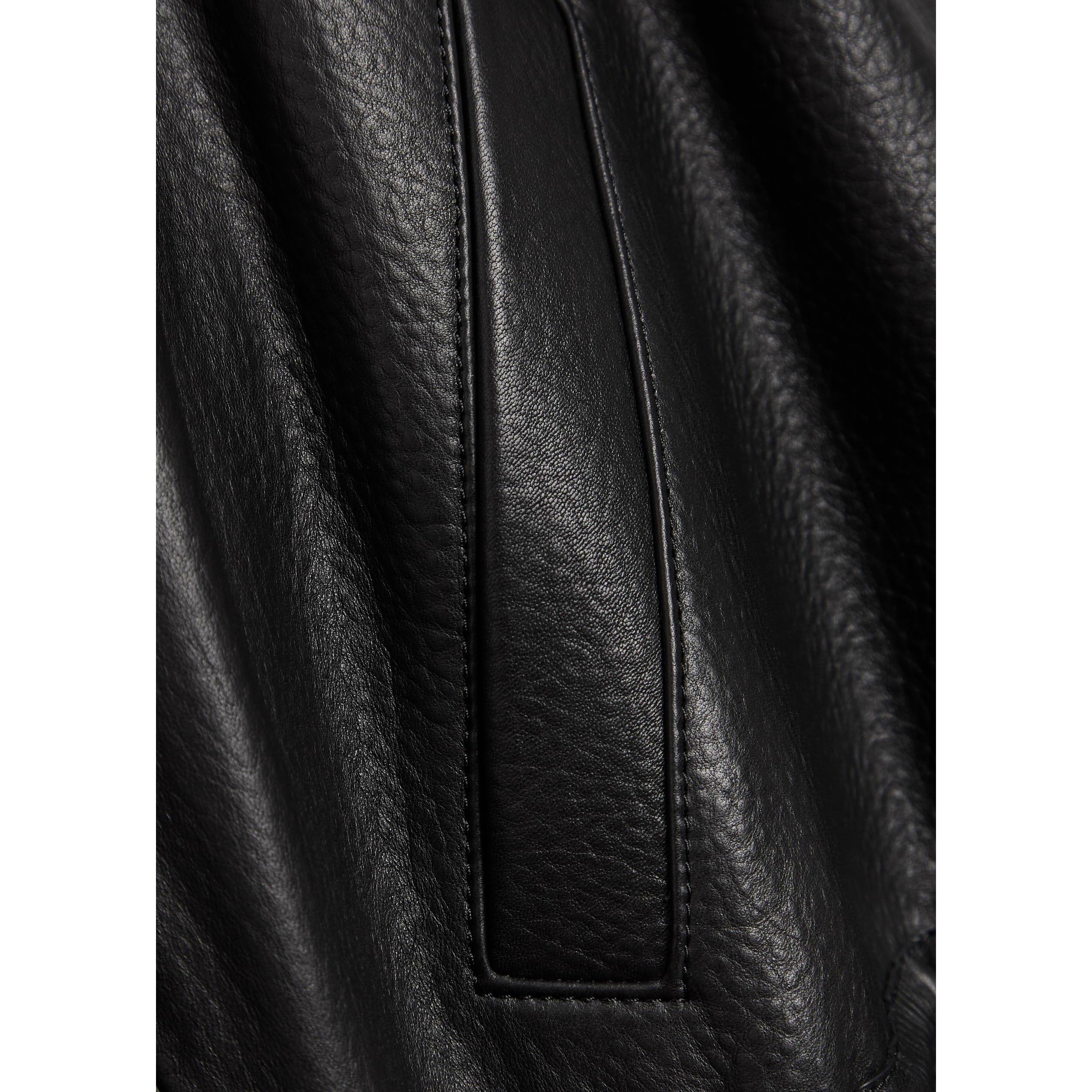 BLACK - Philip Lim - J LEATHER CINCHED PARKA WITH R - 4