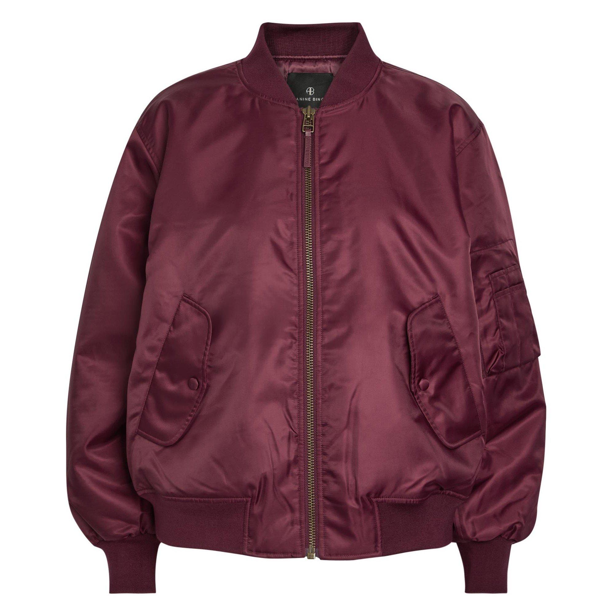 DARK RED - Anine Bing - JKT LEON BOMBER JACKET