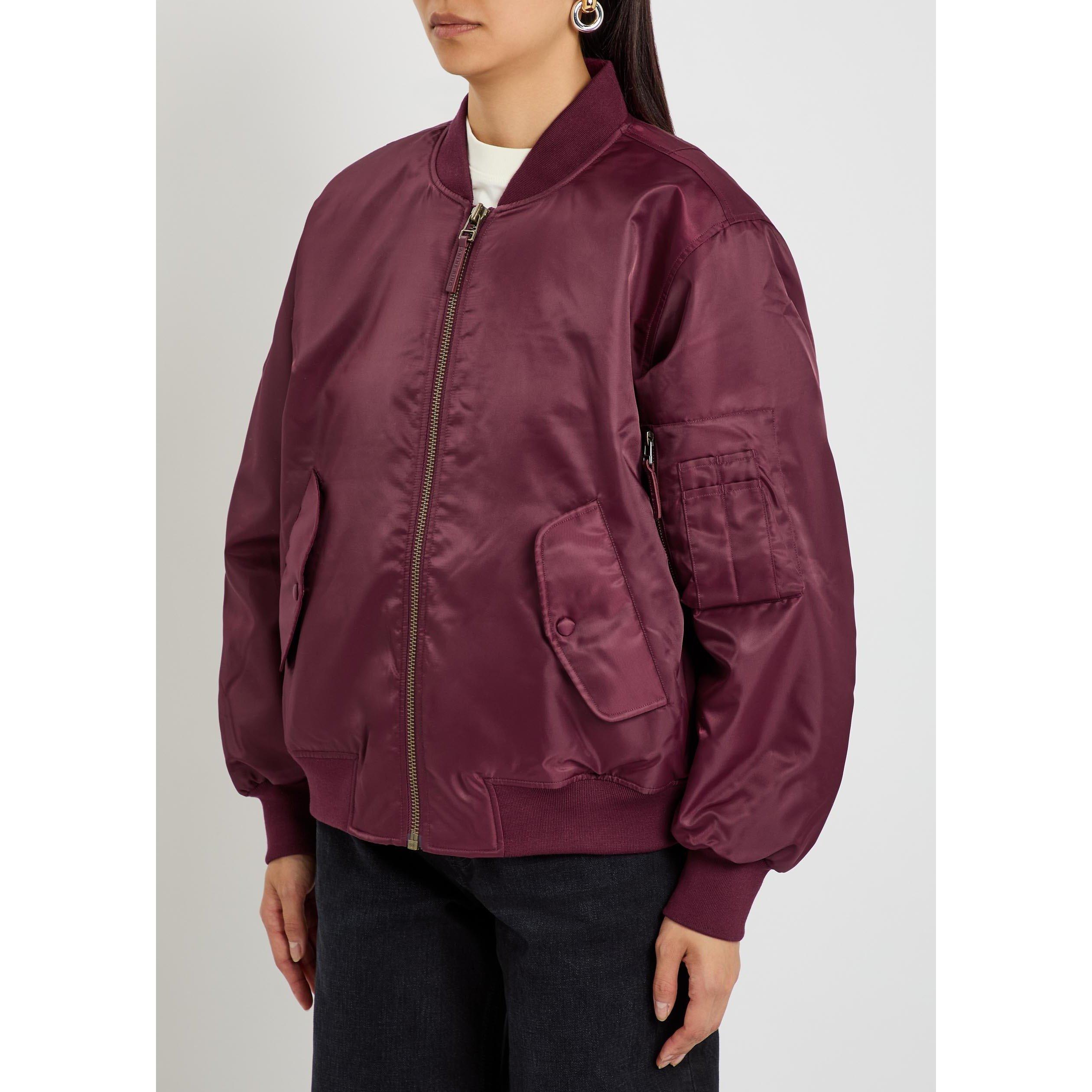 DARK RED - Anine Bing - Women's Leon Quilted Bomber Jacket - 2
