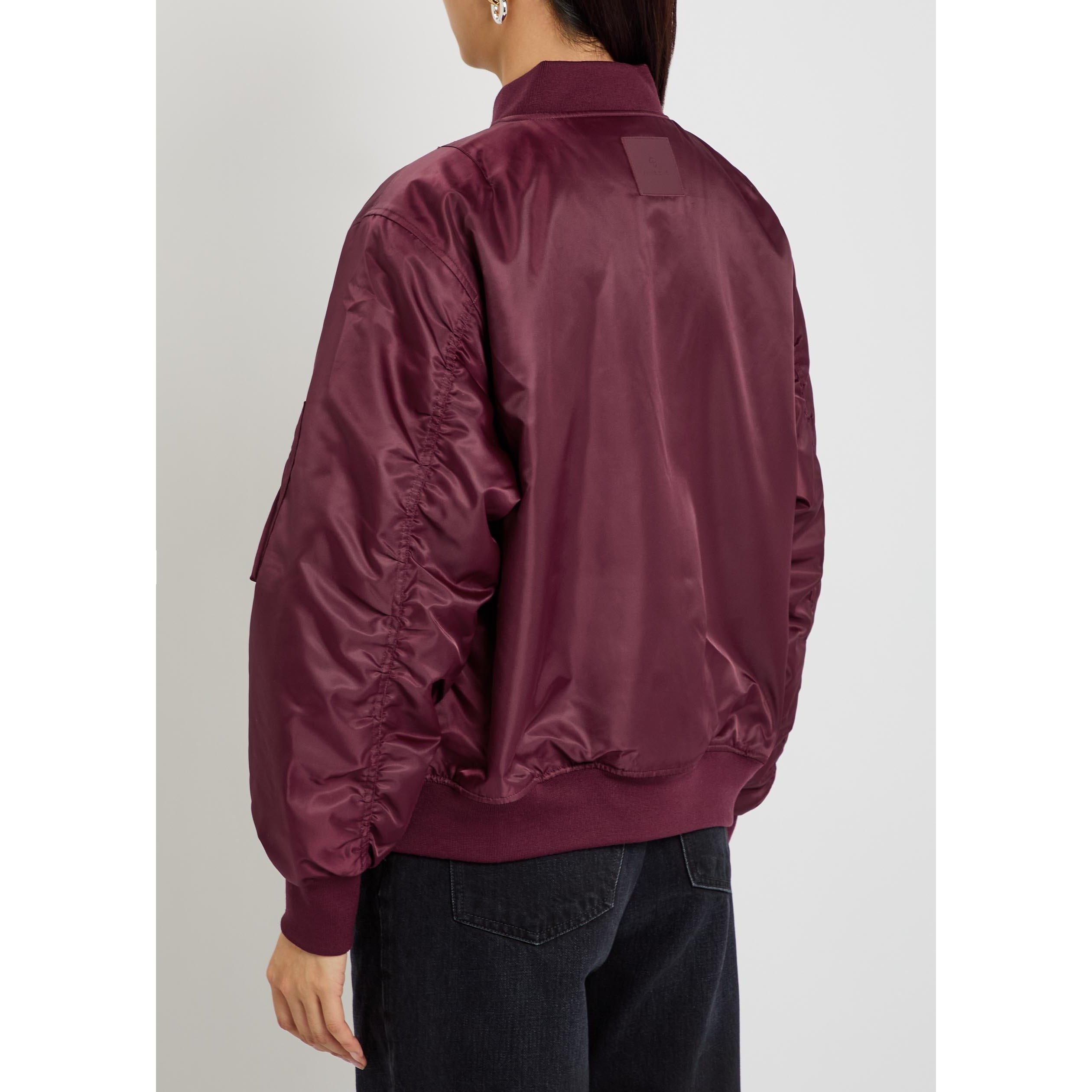 DARK RED - Anine Bing - Women's Leon Quilted Bomber Jacket - 3